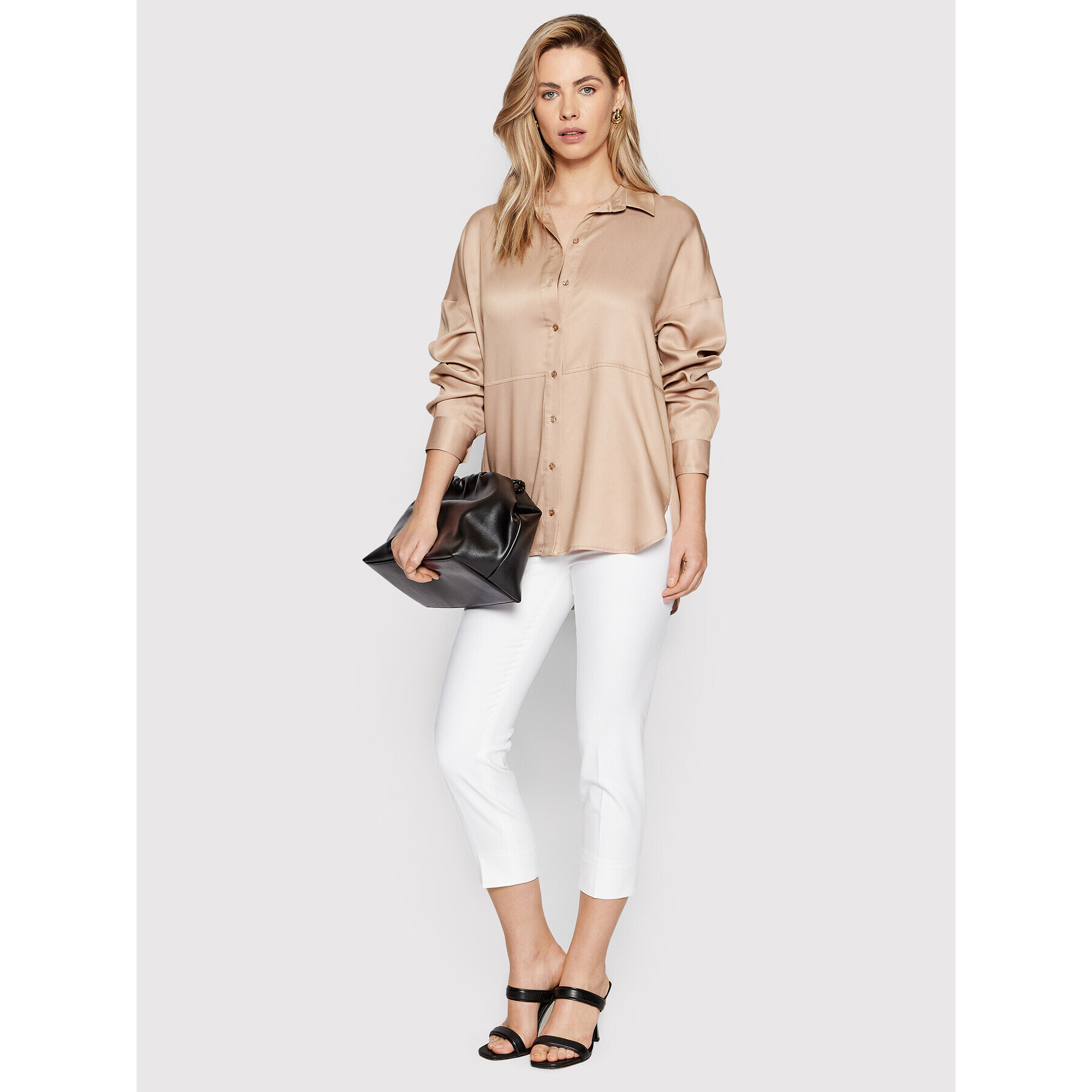 Peserico Текстилни панталони P04855J0 Бял Regular Fit - Pepit.bg