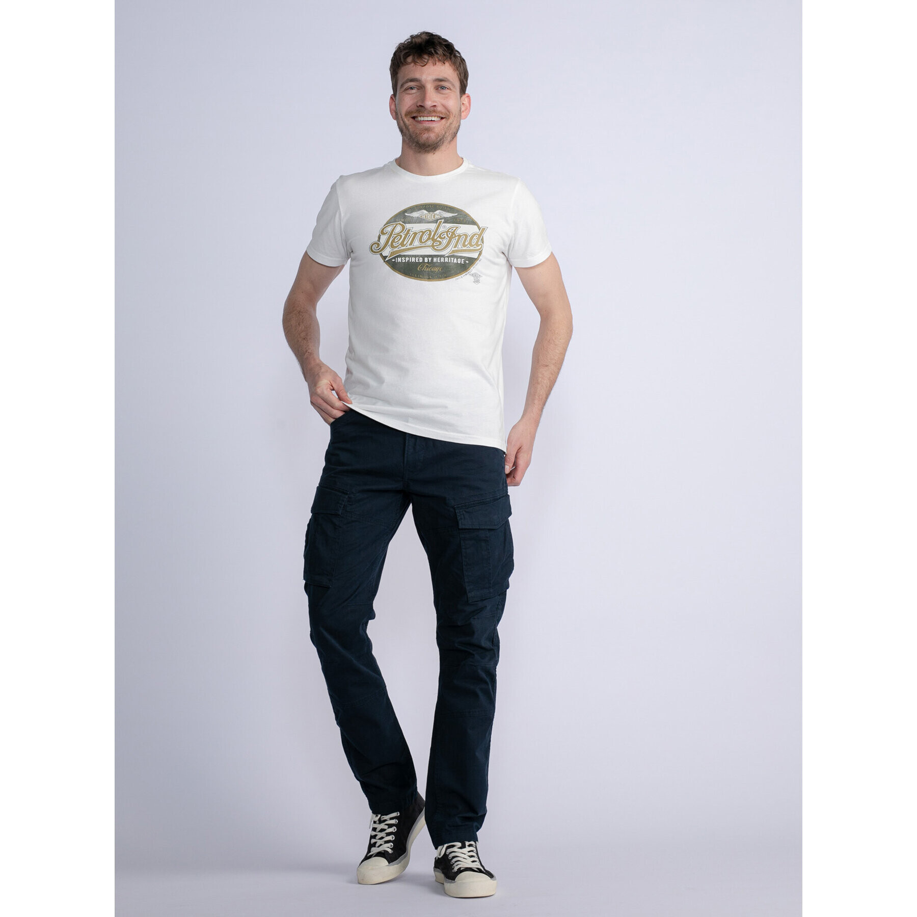 Petrol Industries Текстилни панталони M-3030-TRO581 Тъмносин Slim Fit - Pepit.bg