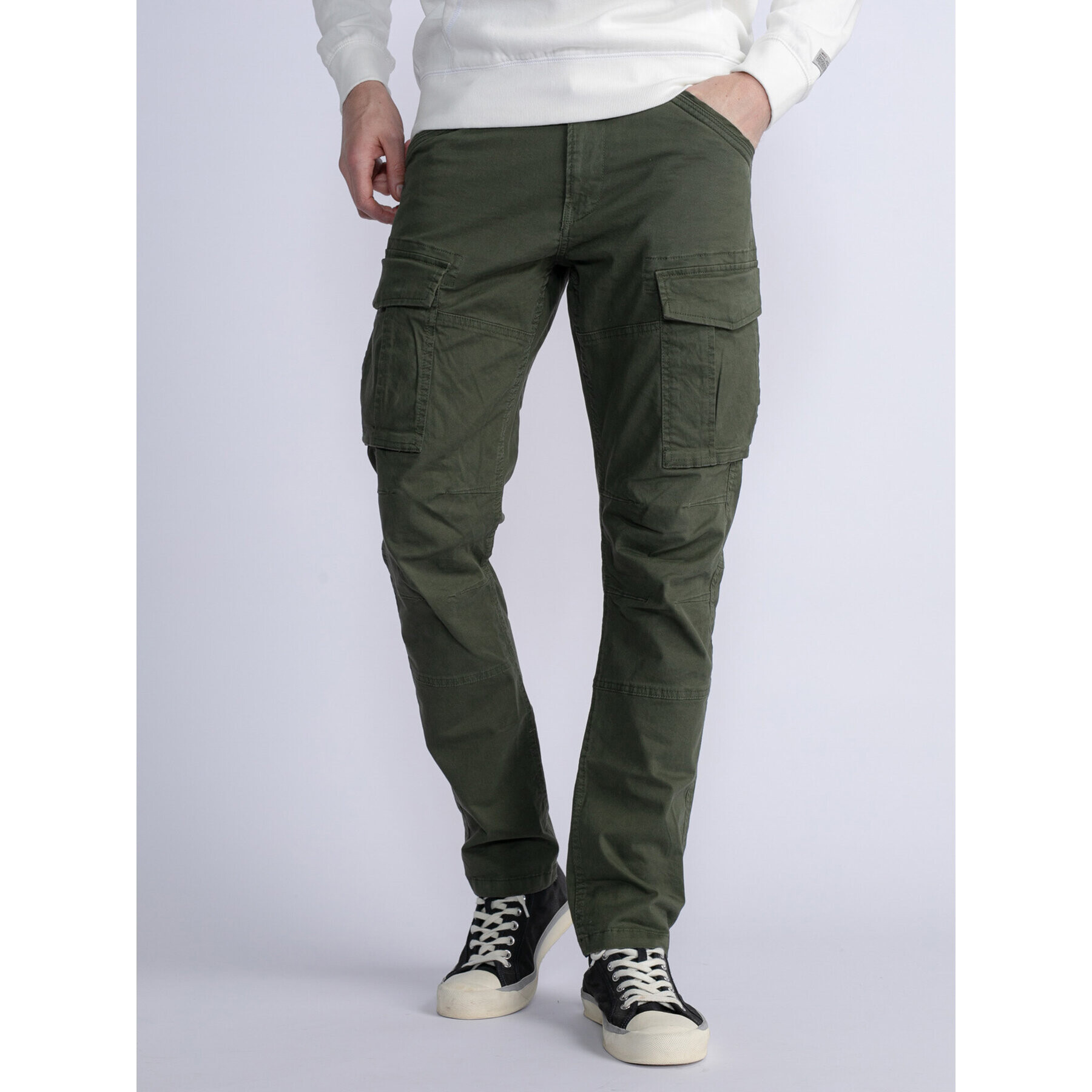 Petrol Industries Текстилни панталони M-3030-TRO581 Зелен Slim Fit - Pepit.bg