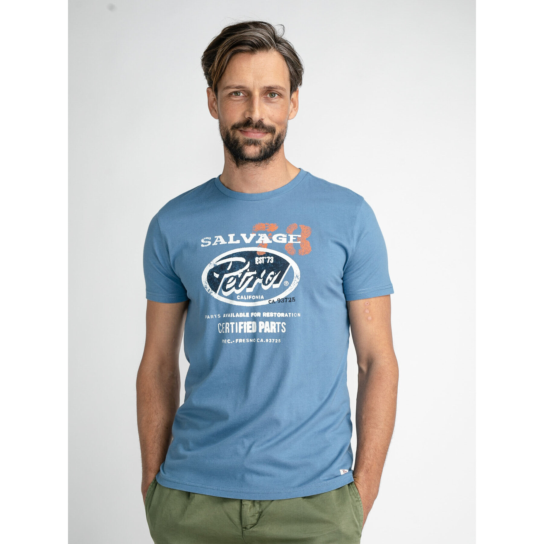 Petrol Industries Тишърт M-1030-TSR700 Син Regular Fit - Pepit.bg