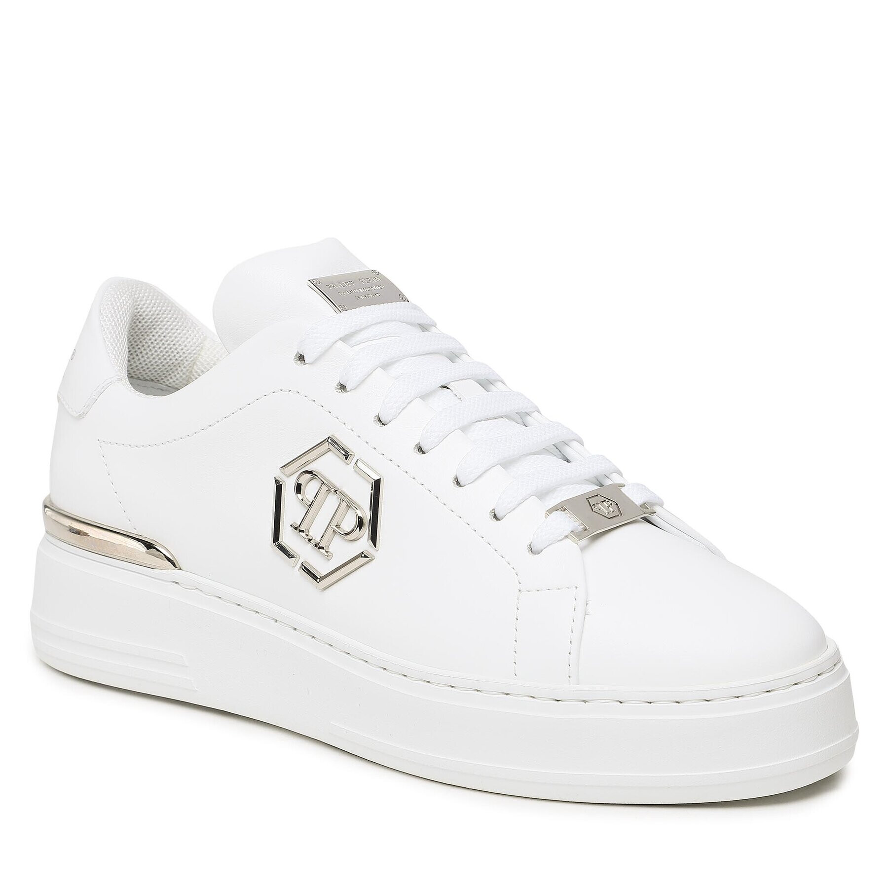 PHILIPP PLEIN Сникърси Leather Lo-Top Sneaker FABS USC0379 PLE075N Бял - Pepit.bg