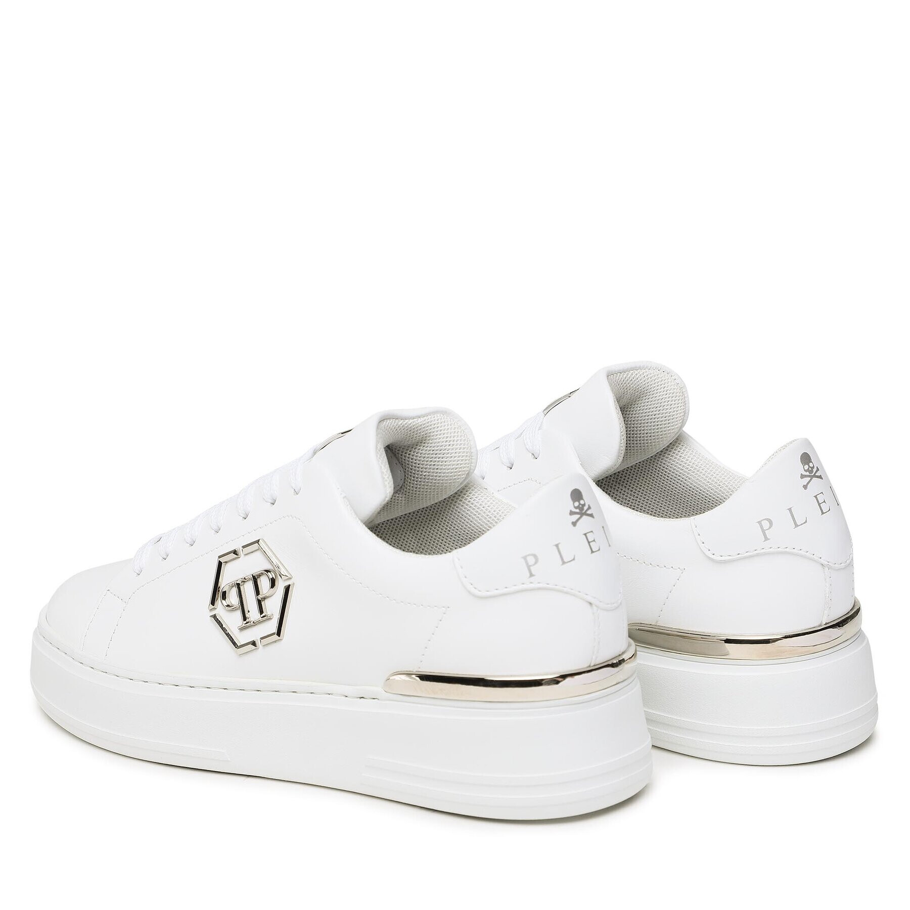 PHILIPP PLEIN Сникърси Leather Lo-Top Sneaker FABS USC0379 PLE075N Бял - Pepit.bg