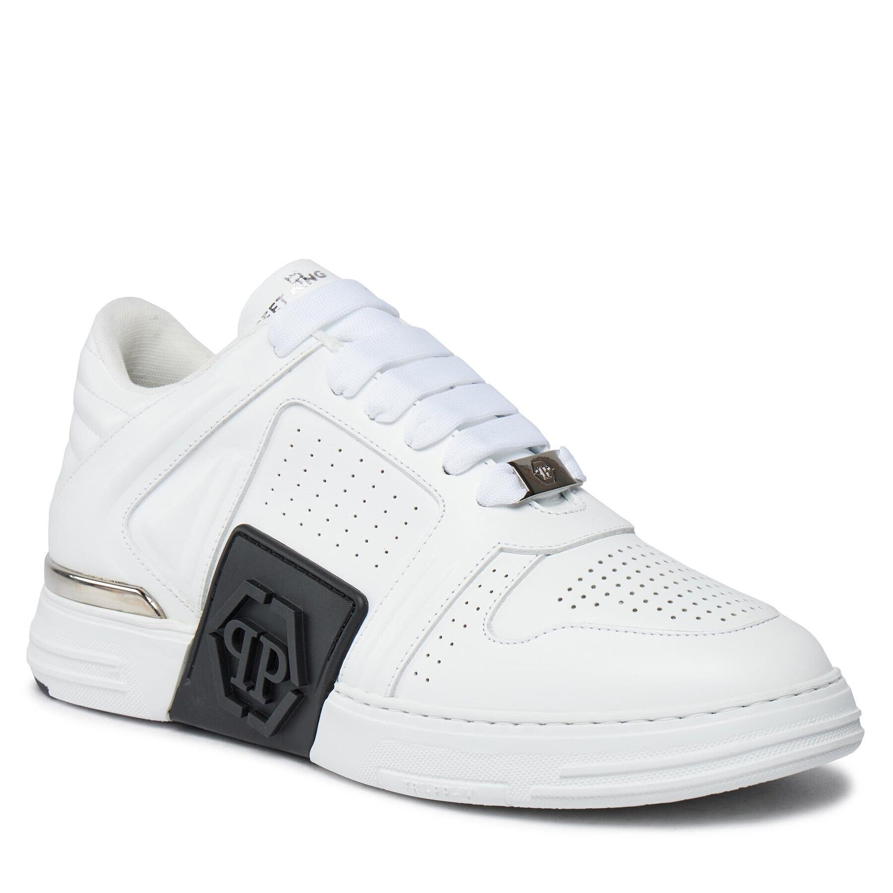 PHILIPP PLEIN Сникърси Leather Lo-Top Sneakers AACS MSC3843 PLE075N Бял - Pepit.bg