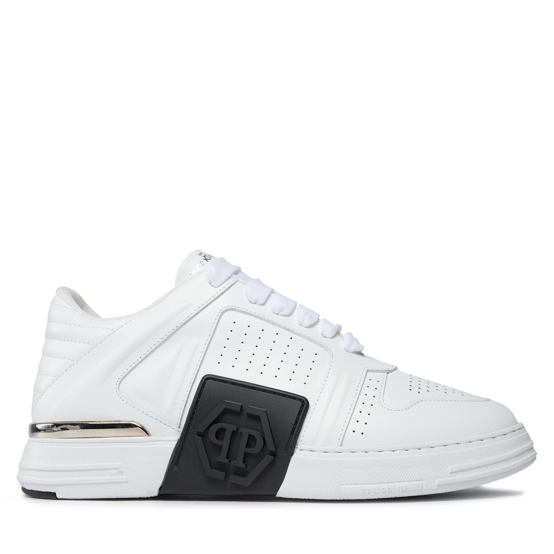 PHILIPP PLEIN Сникърси Leather Lo-Top Sneakers AACS MSC3843 PLE075N Бял - Pepit.bg