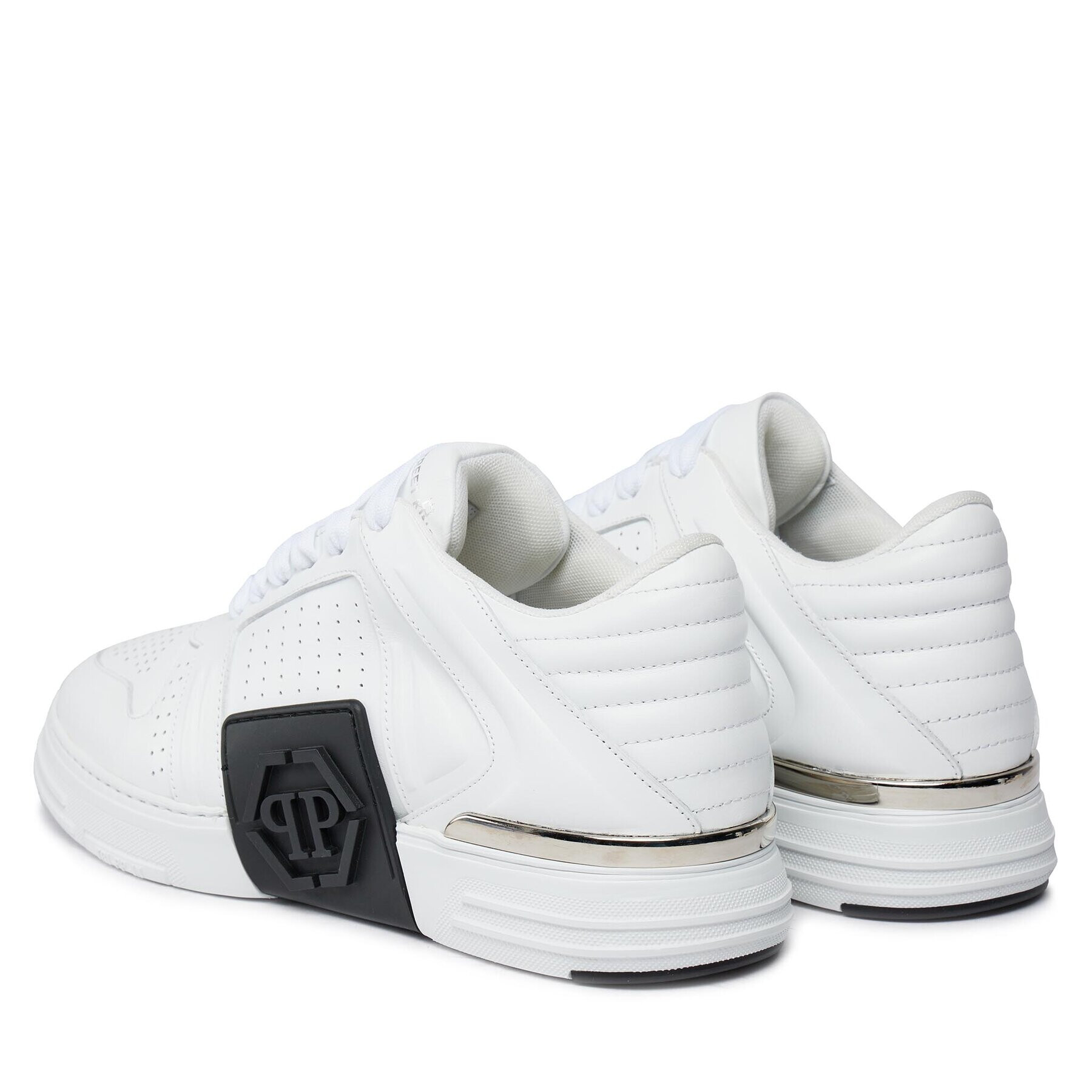 PHILIPP PLEIN Сникърси Leather Lo-Top Sneakers AACS MSC3843 PLE075N Бял - Pepit.bg