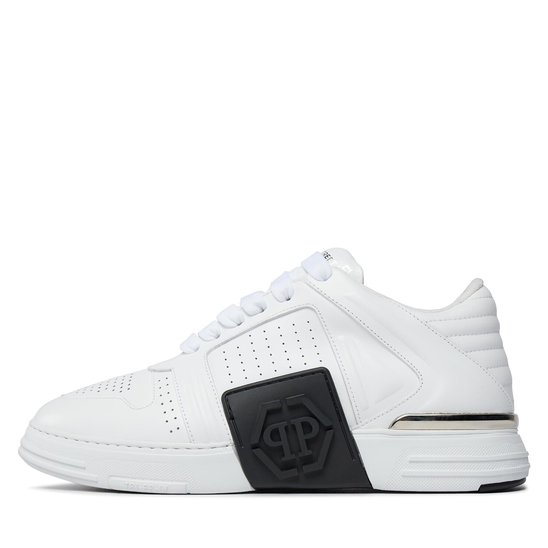 PHILIPP PLEIN Сникърси Leather Lo-Top Sneakers AACS MSC3843 PLE075N Бял - Pepit.bg