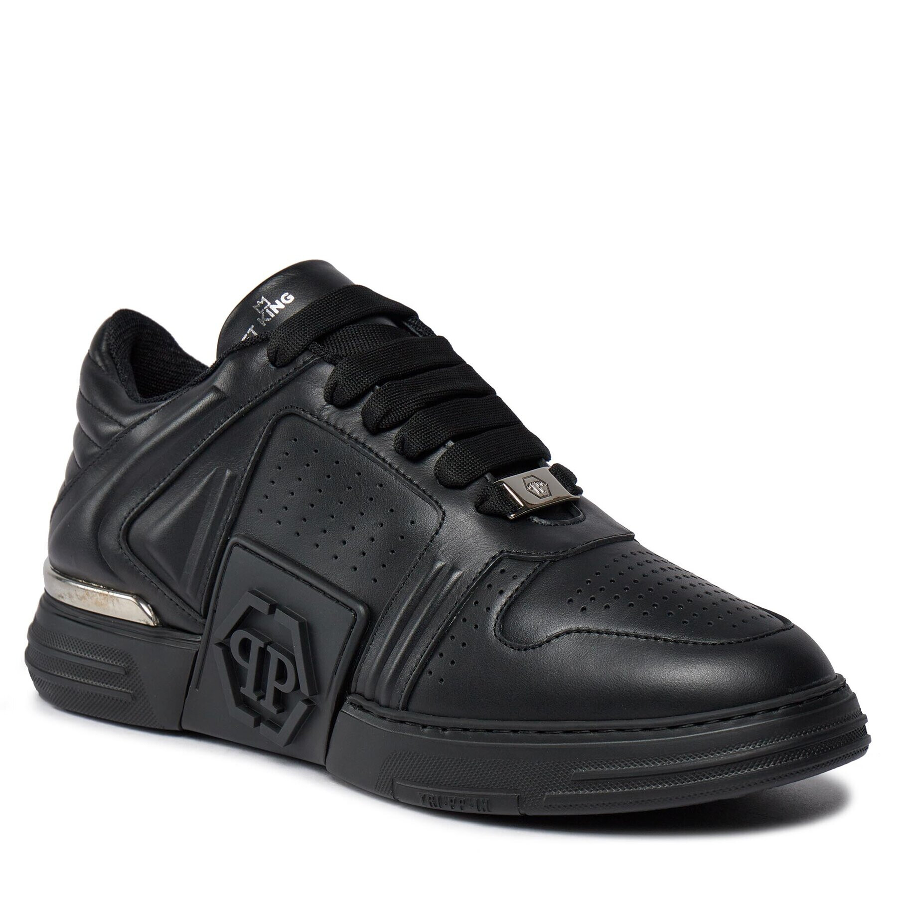 PHILIPP PLEIN Сникърси Leather Lo-Top Sneakers AACS MSC3843 PLE075N Черен - Pepit.bg