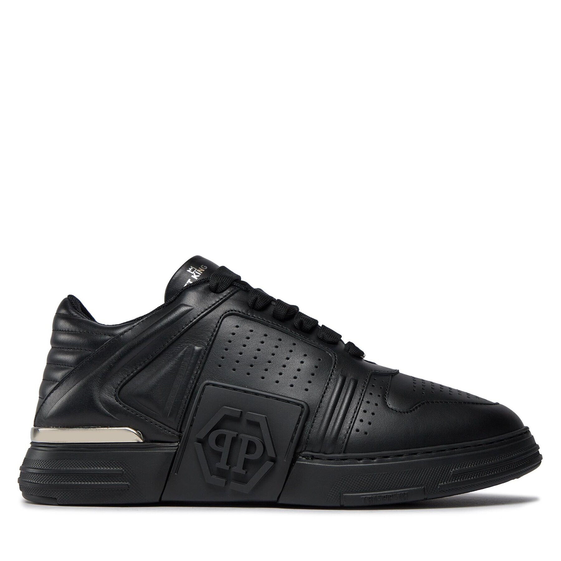 PHILIPP PLEIN Сникърси Leather Lo-Top Sneakers AACS MSC3843 PLE075N Черен - Pepit.bg