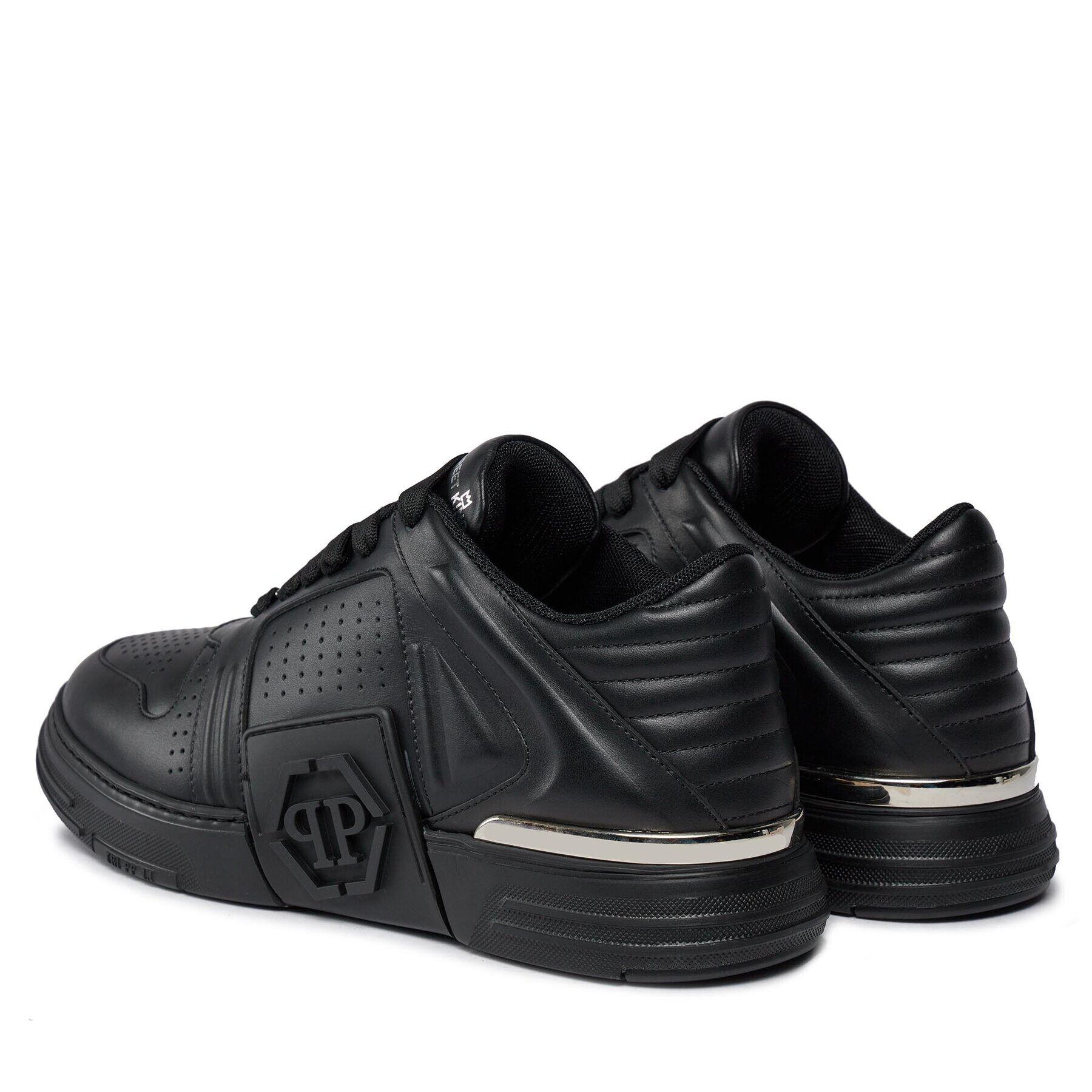 PHILIPP PLEIN Сникърси Leather Lo-Top Sneakers AACS MSC3843 PLE075N Черен - Pepit.bg