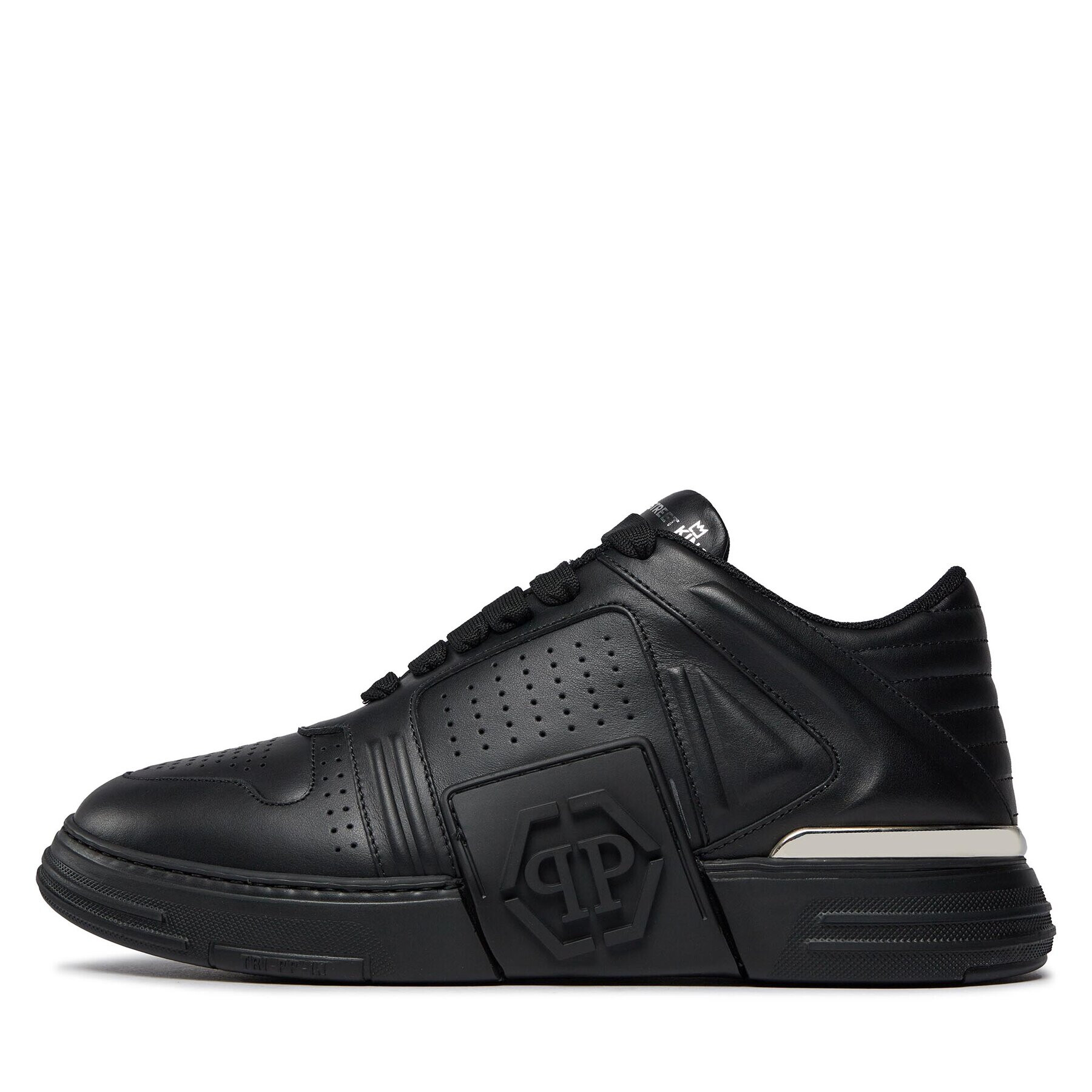 PHILIPP PLEIN Сникърси Leather Lo-Top Sneakers AACS MSC3843 PLE075N Черен - Pepit.bg