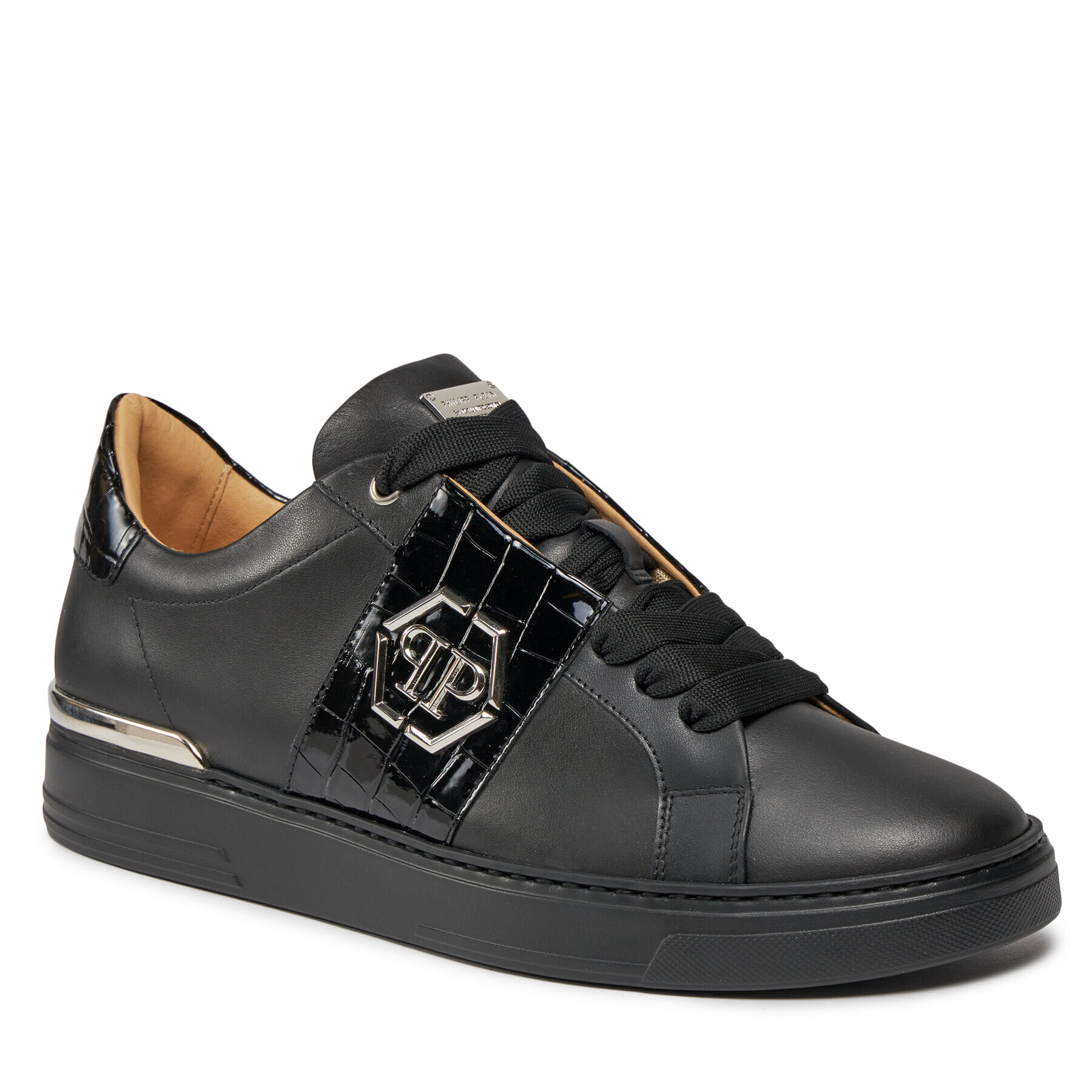 PHILIPP PLEIN Сникърси Leather Lo-Top Sneakers AACS USC0513 PLE010N Черен - Pepit.bg