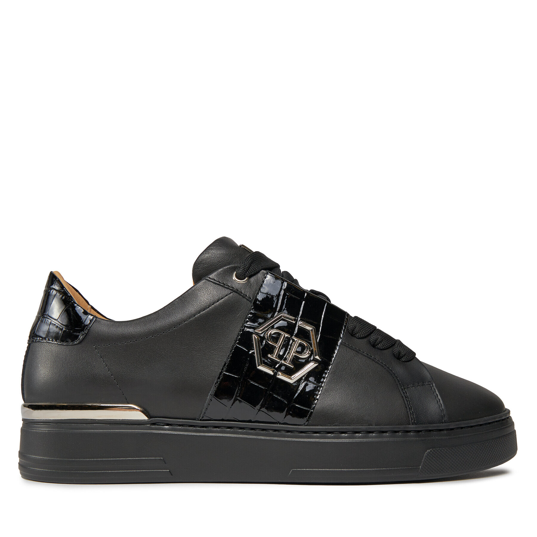 PHILIPP PLEIN Сникърси Leather Lo-Top Sneakers AACS USC0513 PLE010N Черен - Pepit.bg