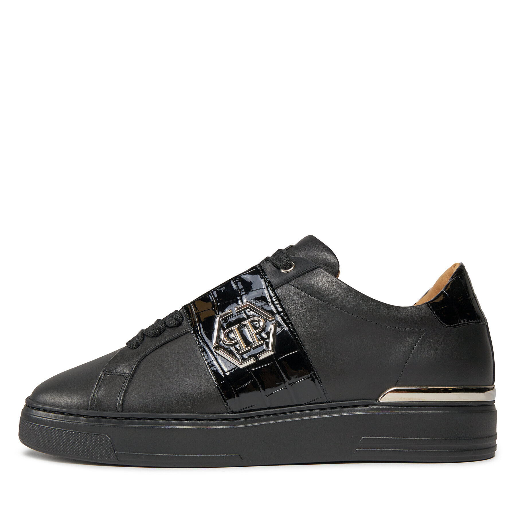 PHILIPP PLEIN Сникърси Leather Lo-Top Sneakers AACS USC0513 PLE010N Черен - Pepit.bg