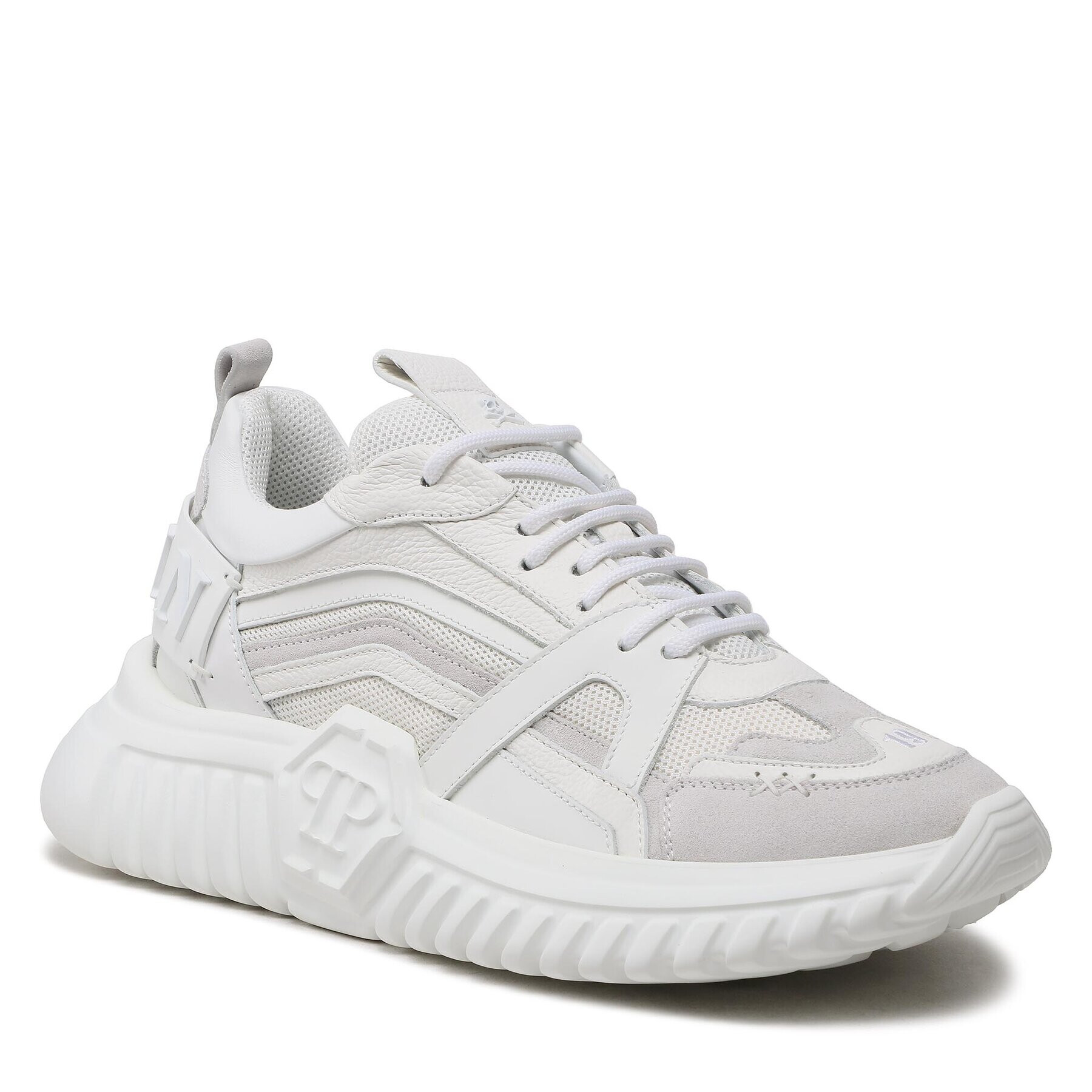 PHILIPP PLEIN Сникърси Runner Hexagon Бял - Pepit.bg
