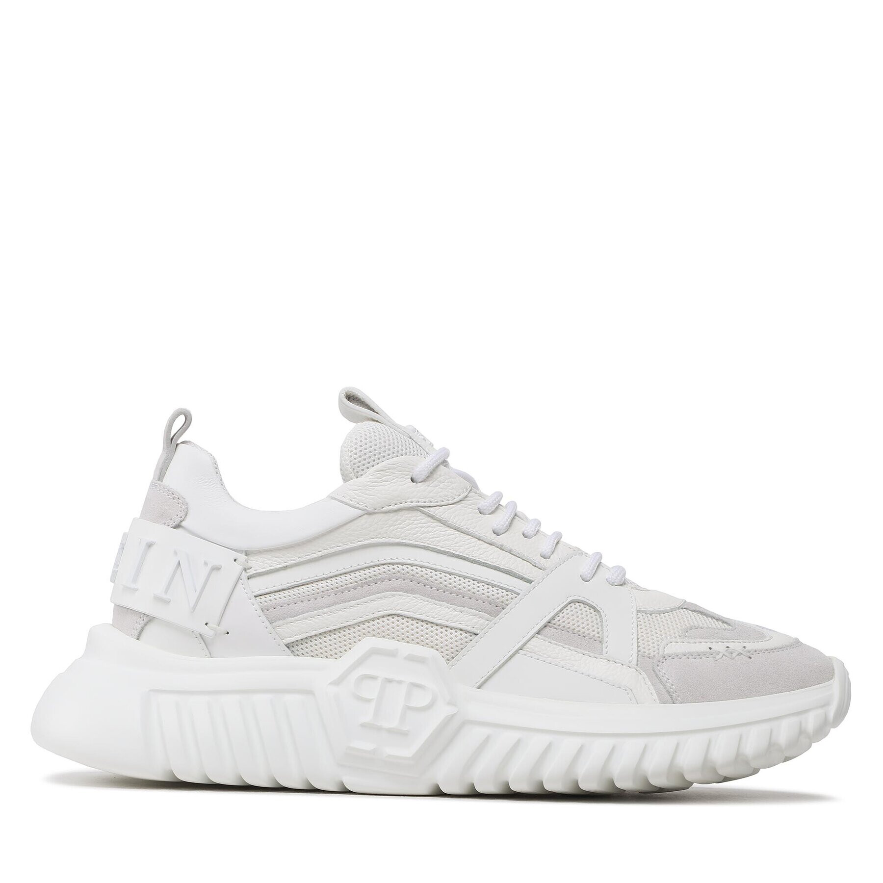 PHILIPP PLEIN Сникърси Runner Hexagon Бял - Pepit.bg