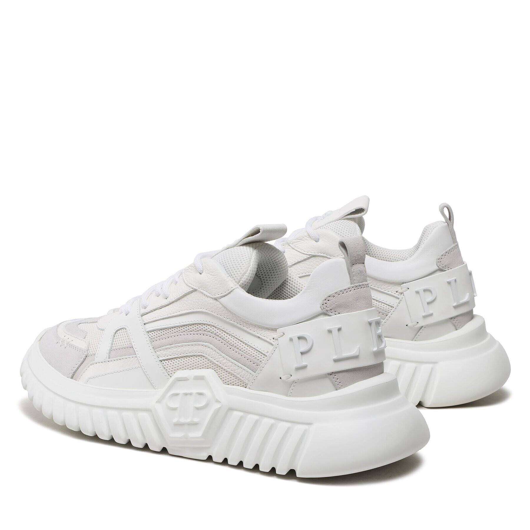 PHILIPP PLEIN Сникърси Runner Hexagon Бял - Pepit.bg