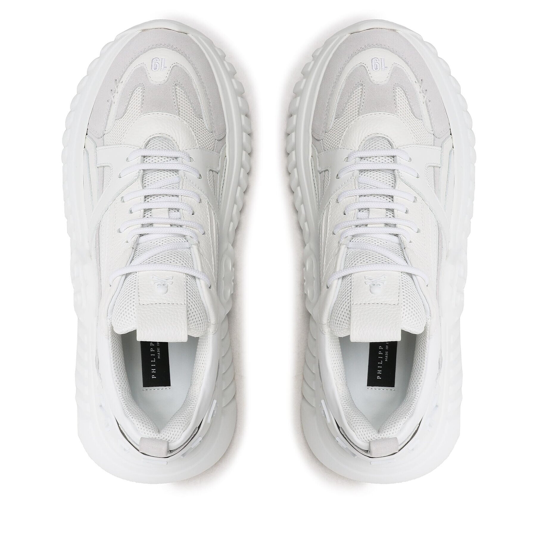 PHILIPP PLEIN Сникърси Runner Hexagon Бял - Pepit.bg
