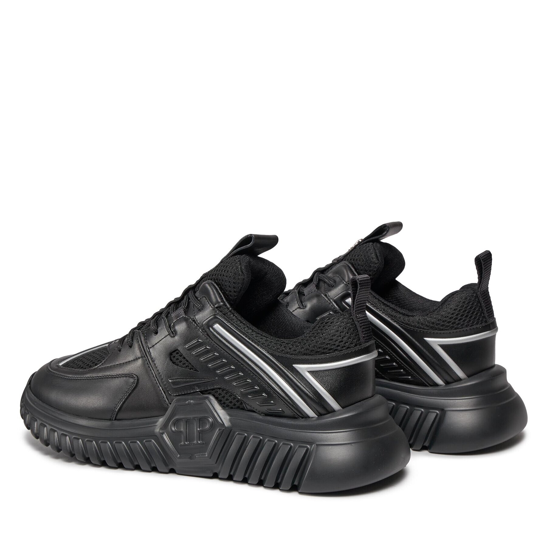 PHILIPP PLEIN Сникърси Runner Hexagon FACS USC0405 PLE075N Черен - Pepit.bg