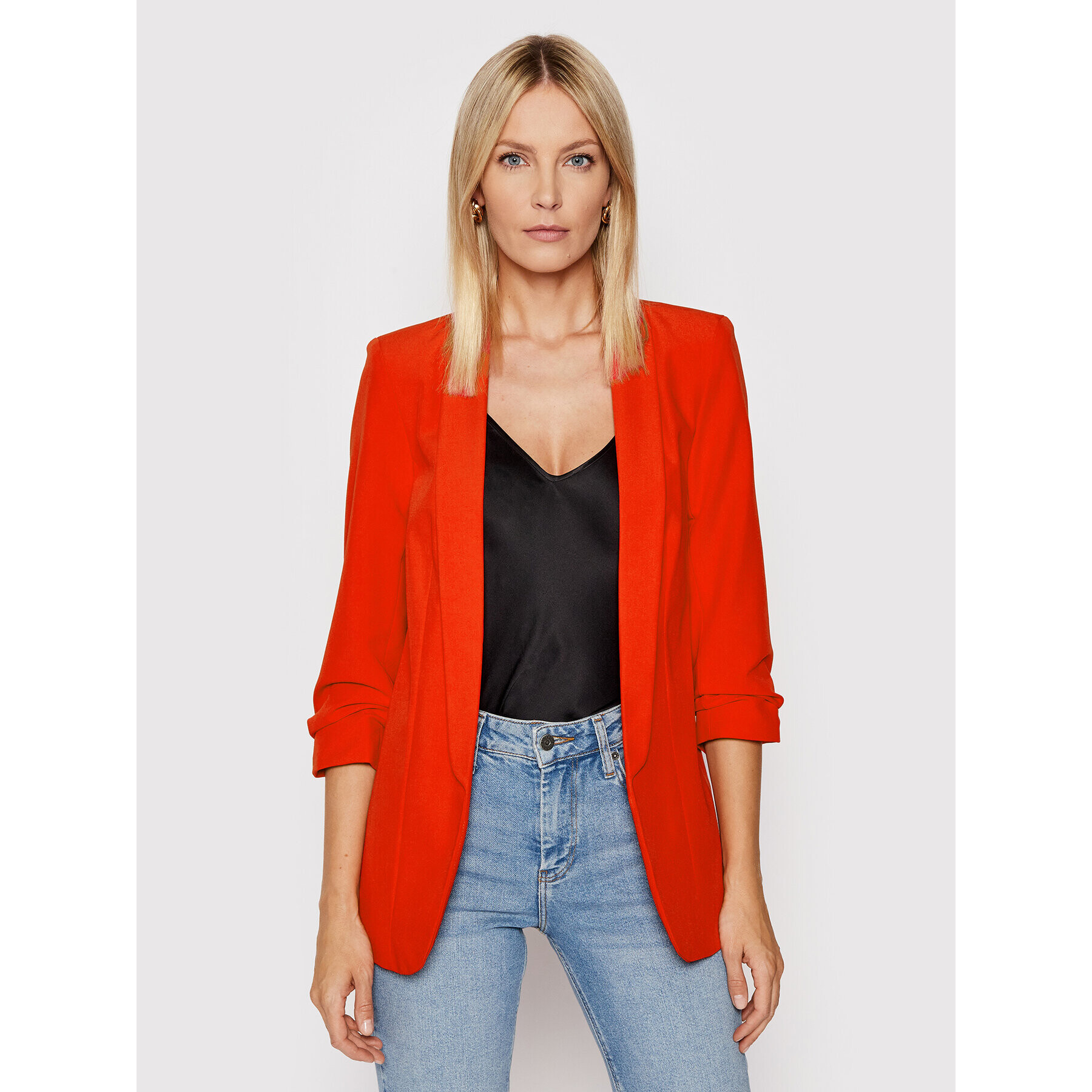 Pieces Сако Boss 17090996 Червен Regular Fit - Pepit.bg