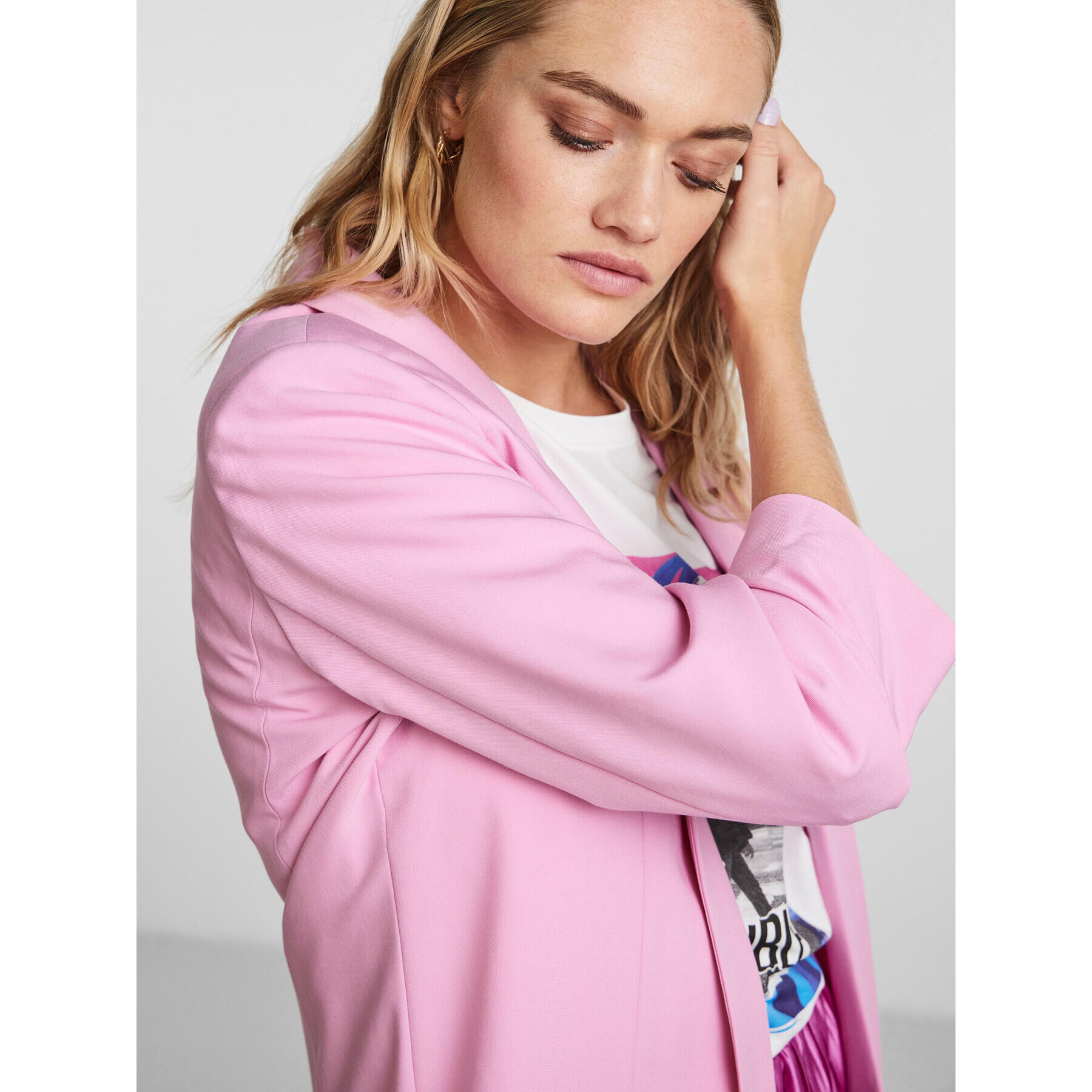 Pieces Сако Boss 17090996 Розов Regular Fit - Pepit.bg