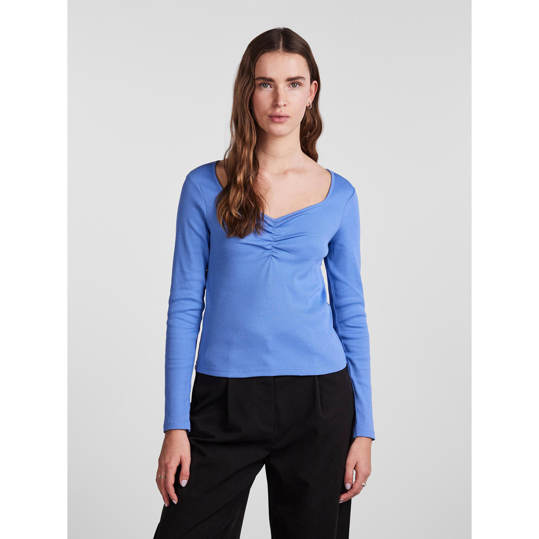 Pieces Блуза 17135564 Син Slim Fit - Pepit.bg