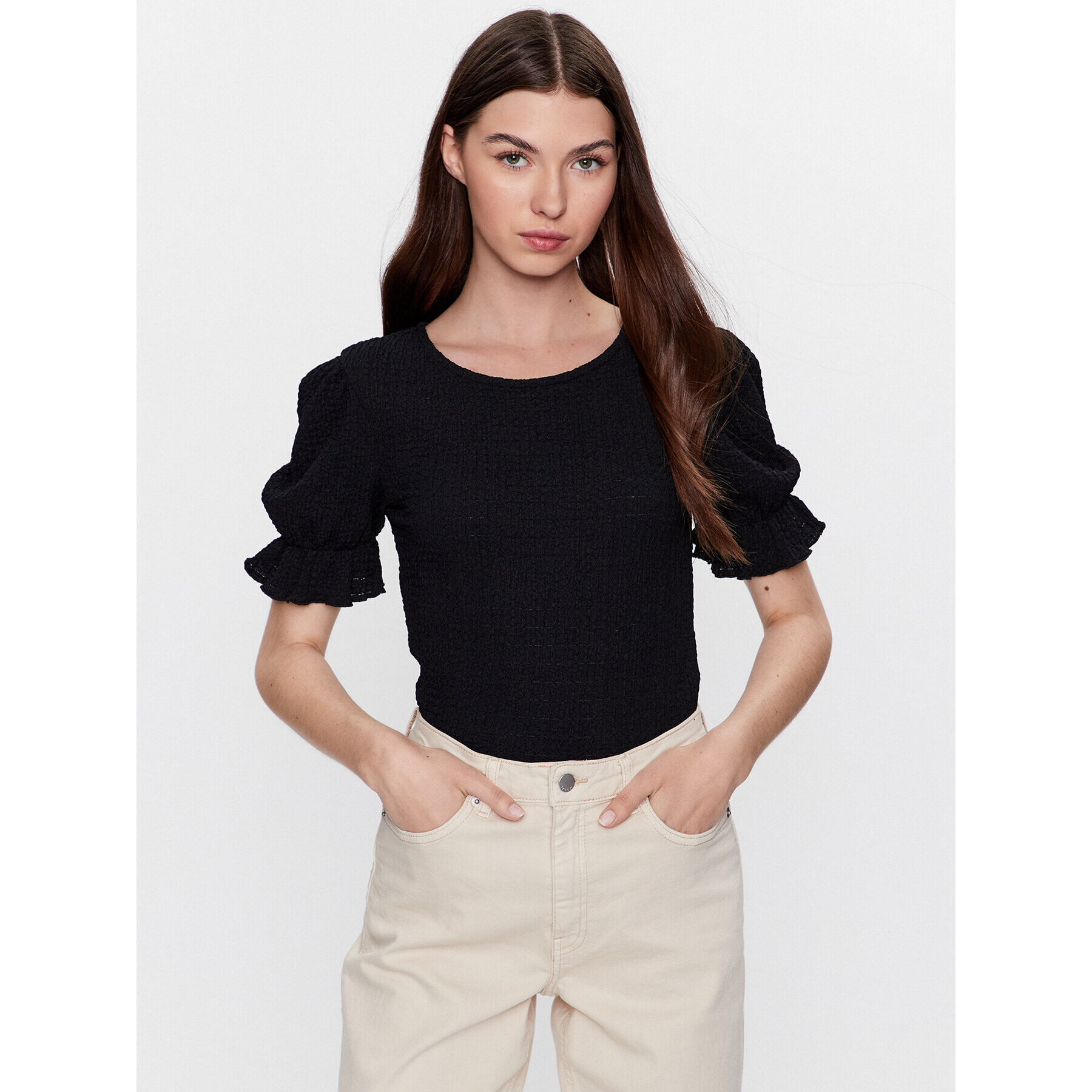 Pieces Блуза 17139897 Черен Regular Fit - Pepit.bg