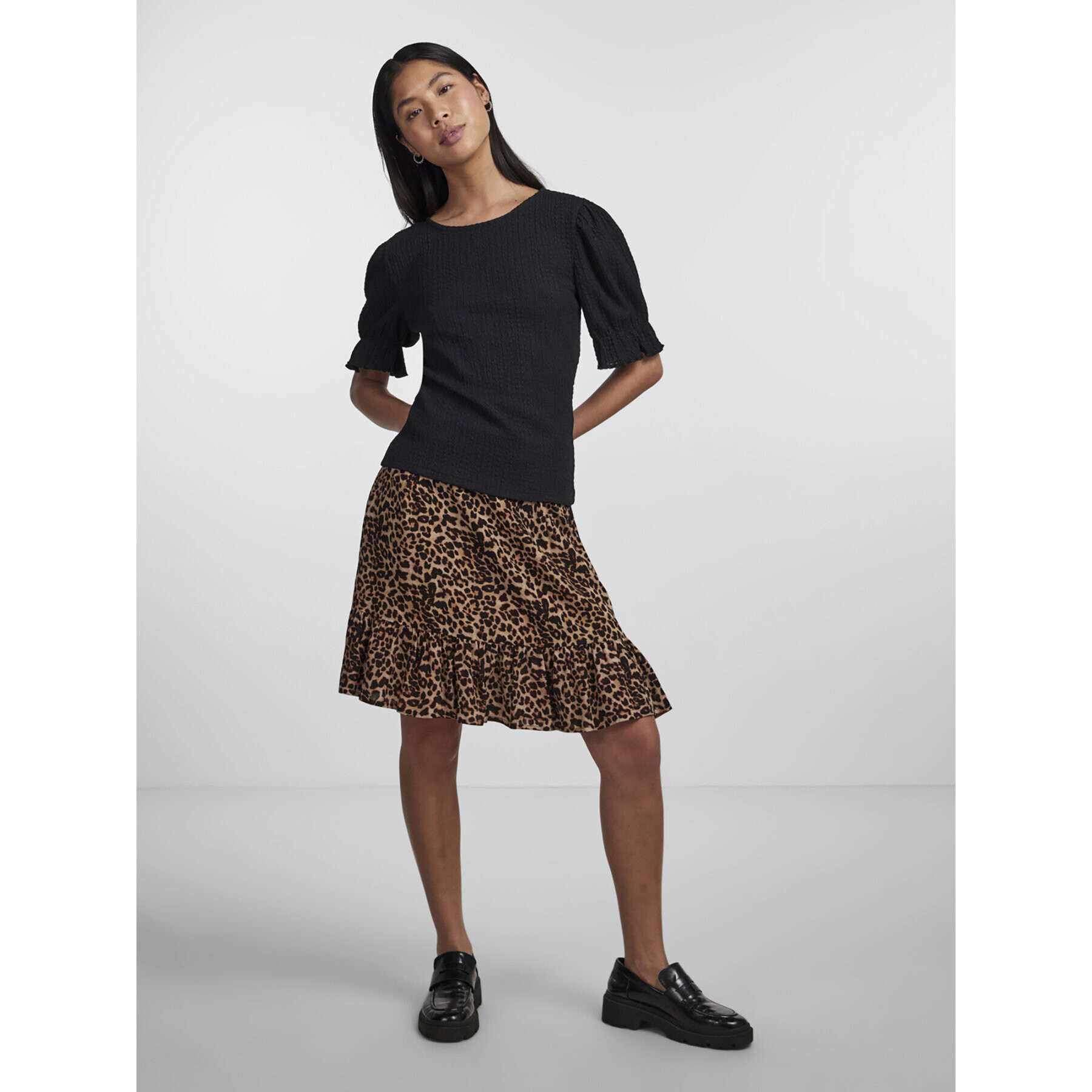 Pieces Блуза 17139897 Черен Regular Fit - Pepit.bg