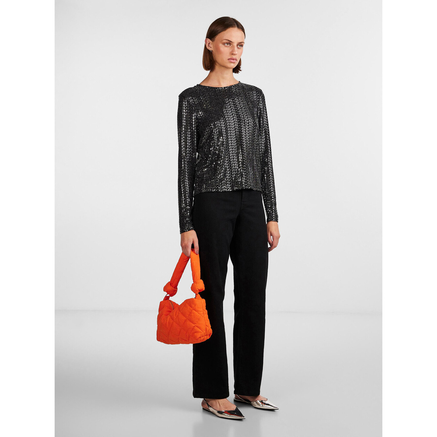 Pieces Блуза 17143894 Черен Regular Fit - Pepit.bg