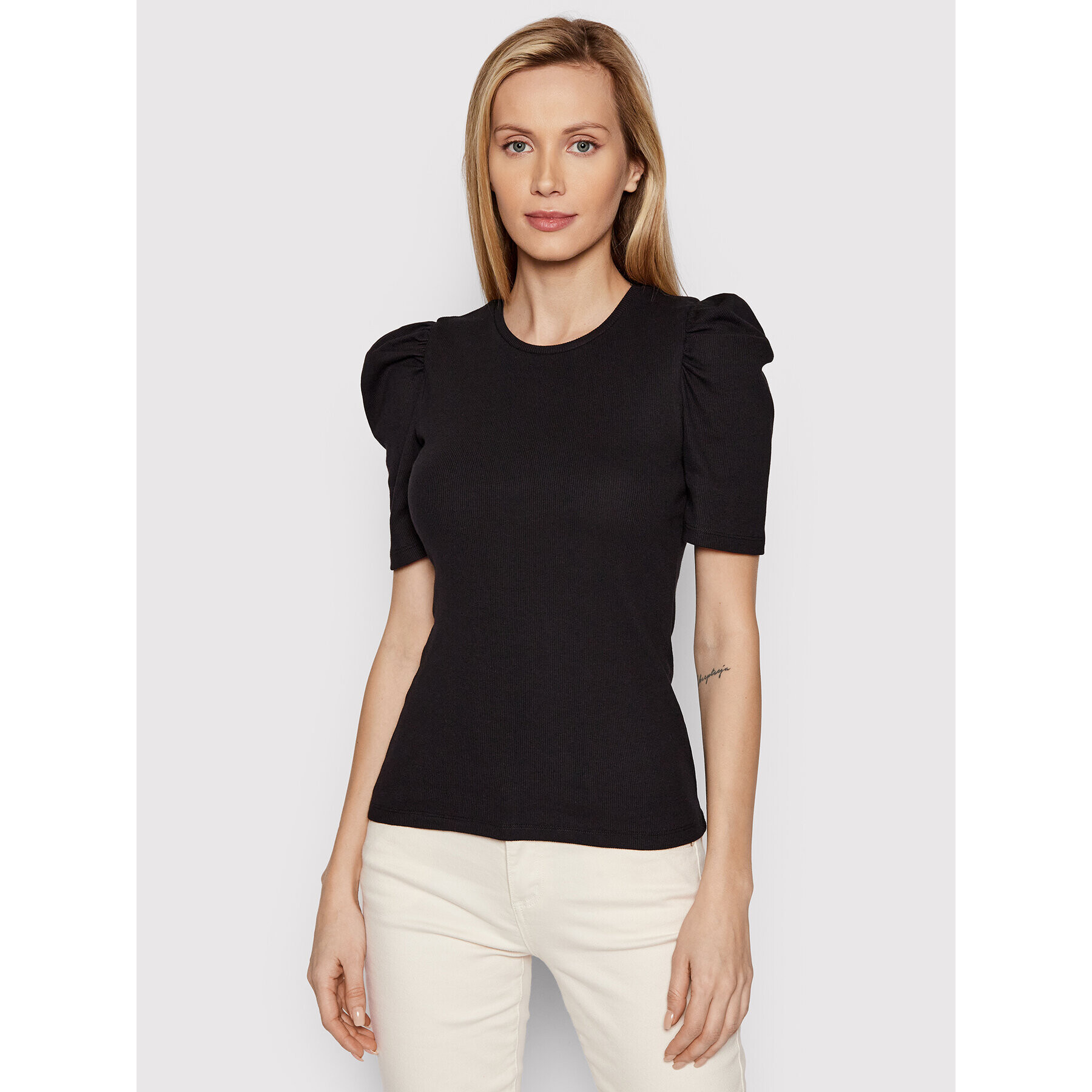 Pieces Блуза Anna 17110522 Черен Slim Fit - Pepit.bg