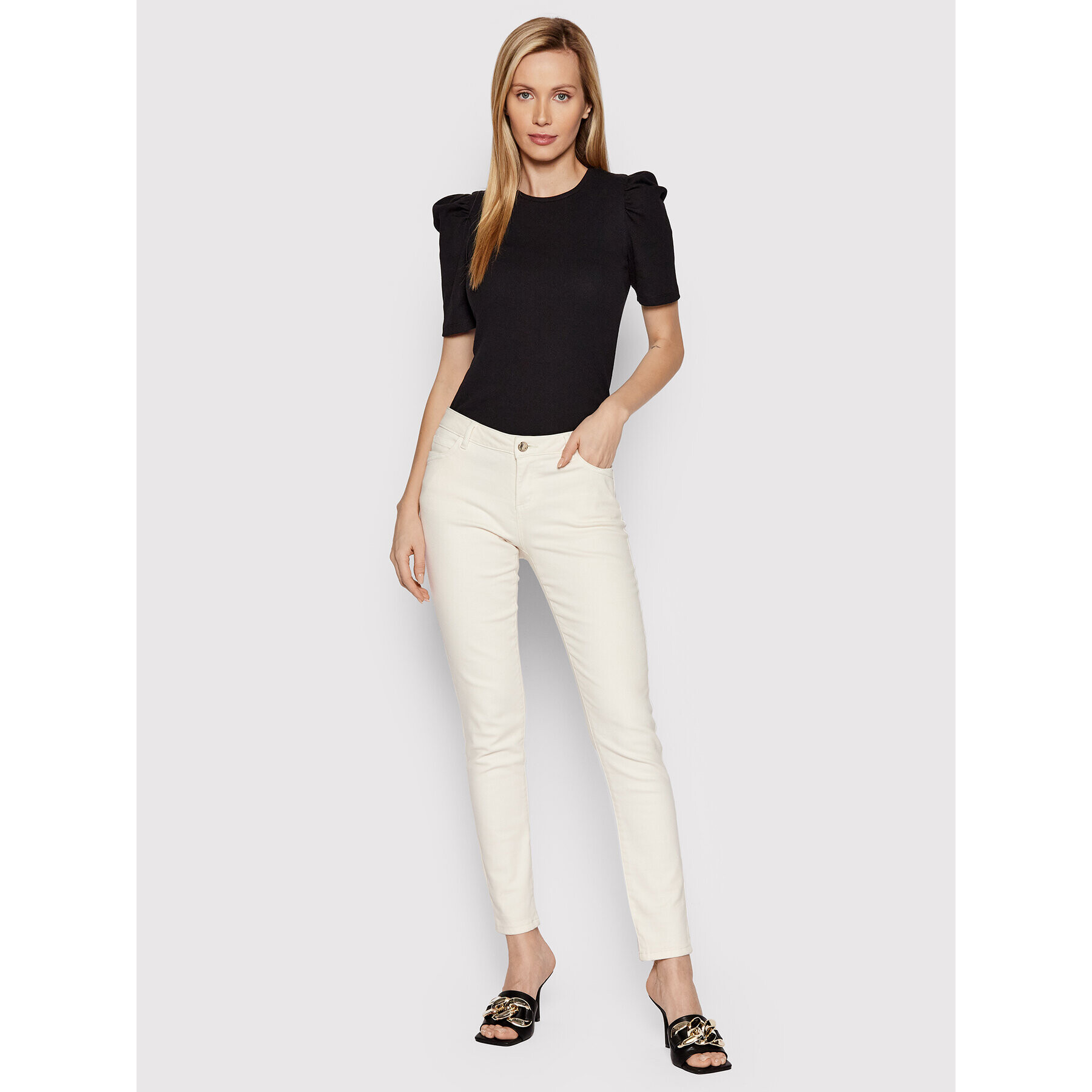 Pieces Блуза Anna 17110522 Черен Slim Fit - Pepit.bg