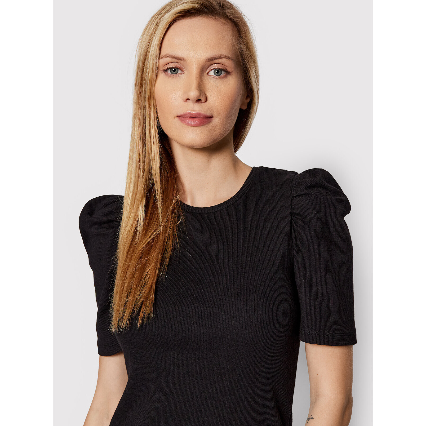 Pieces Блуза Anna 17110522 Черен Slim Fit - Pepit.bg