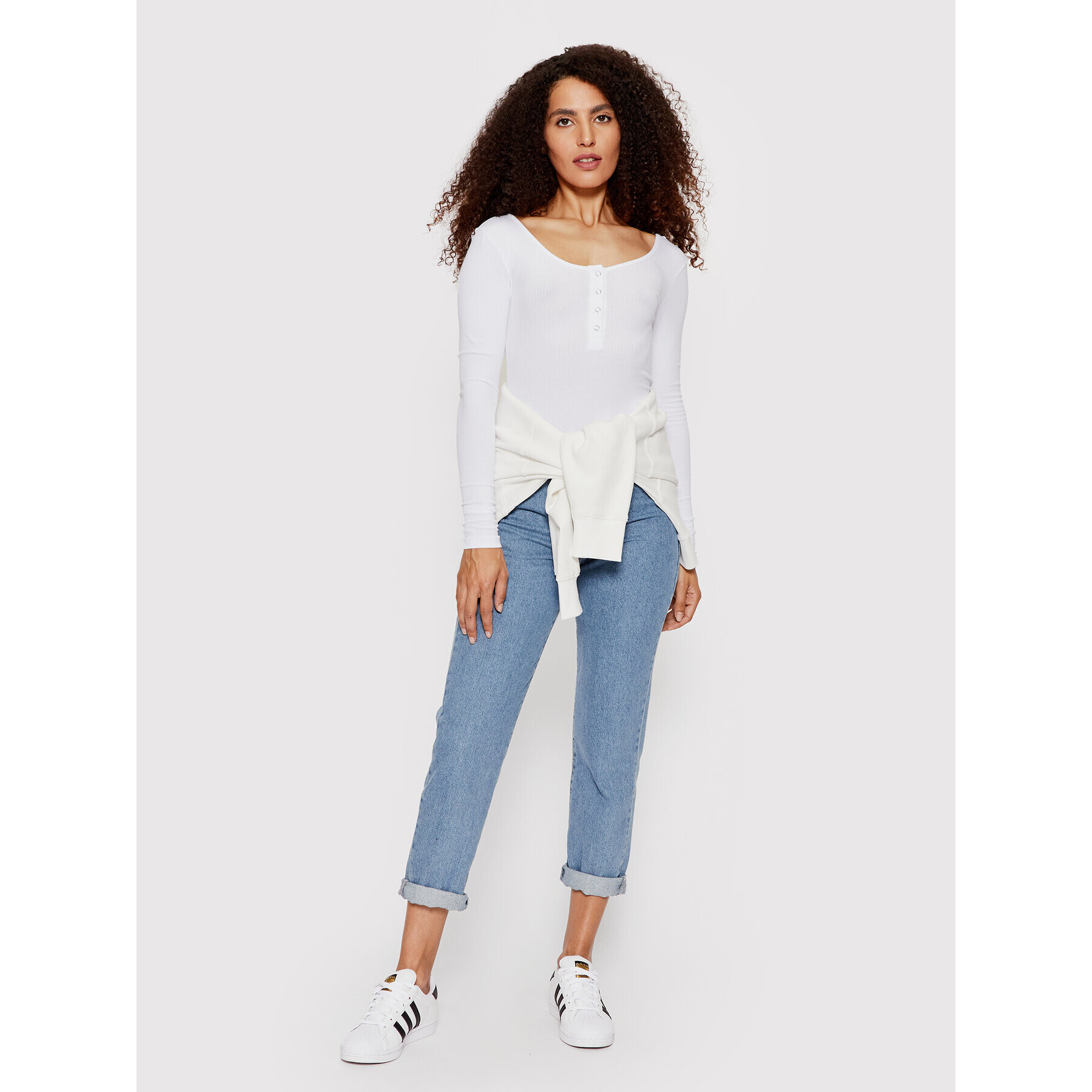 Pieces Блуза Kitte 17101437 Бял Slim Fit - Pepit.bg