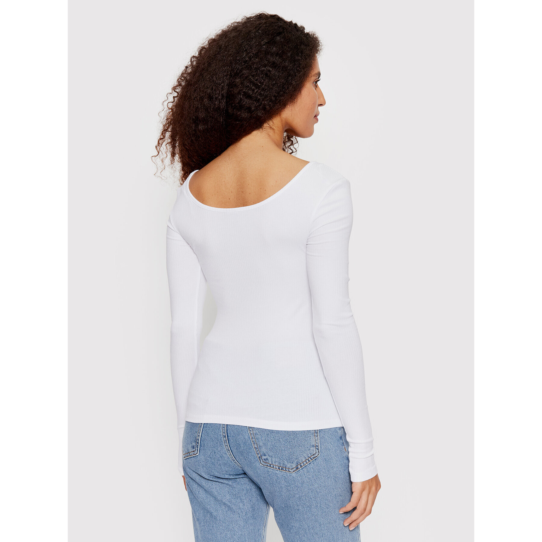 Pieces Блуза Kitte 17101437 Бял Slim Fit - Pepit.bg