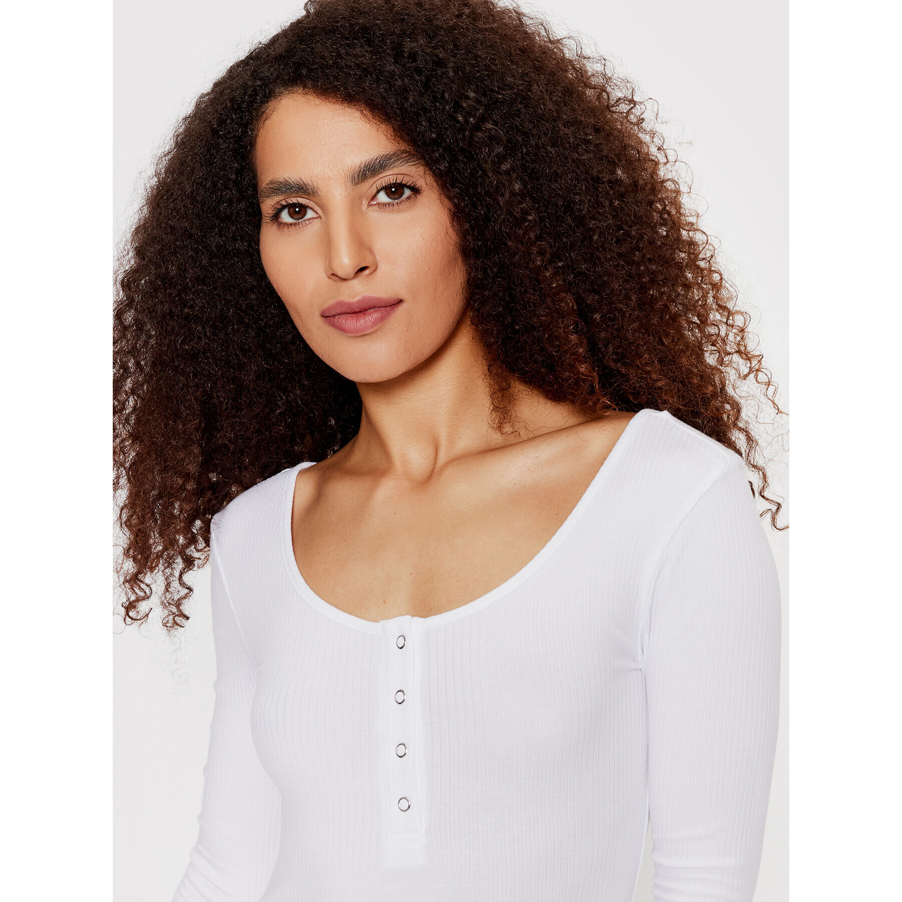 Pieces Блуза Kitte 17101437 Бял Slim Fit - Pepit.bg