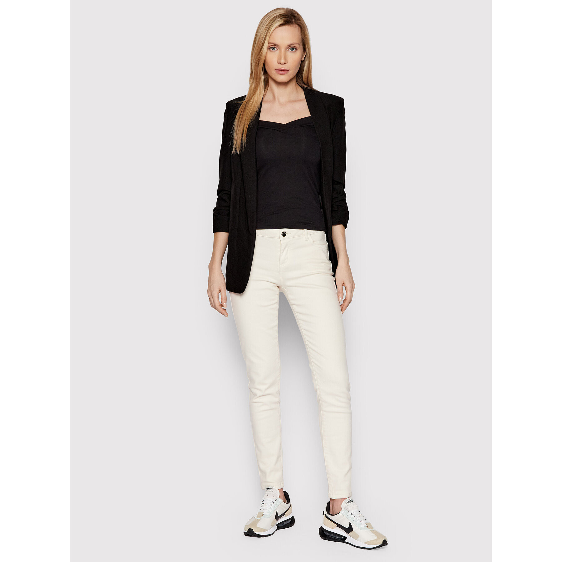 Pieces Блуза Maliva 17103018 Черен Slim Fit - Pepit.bg