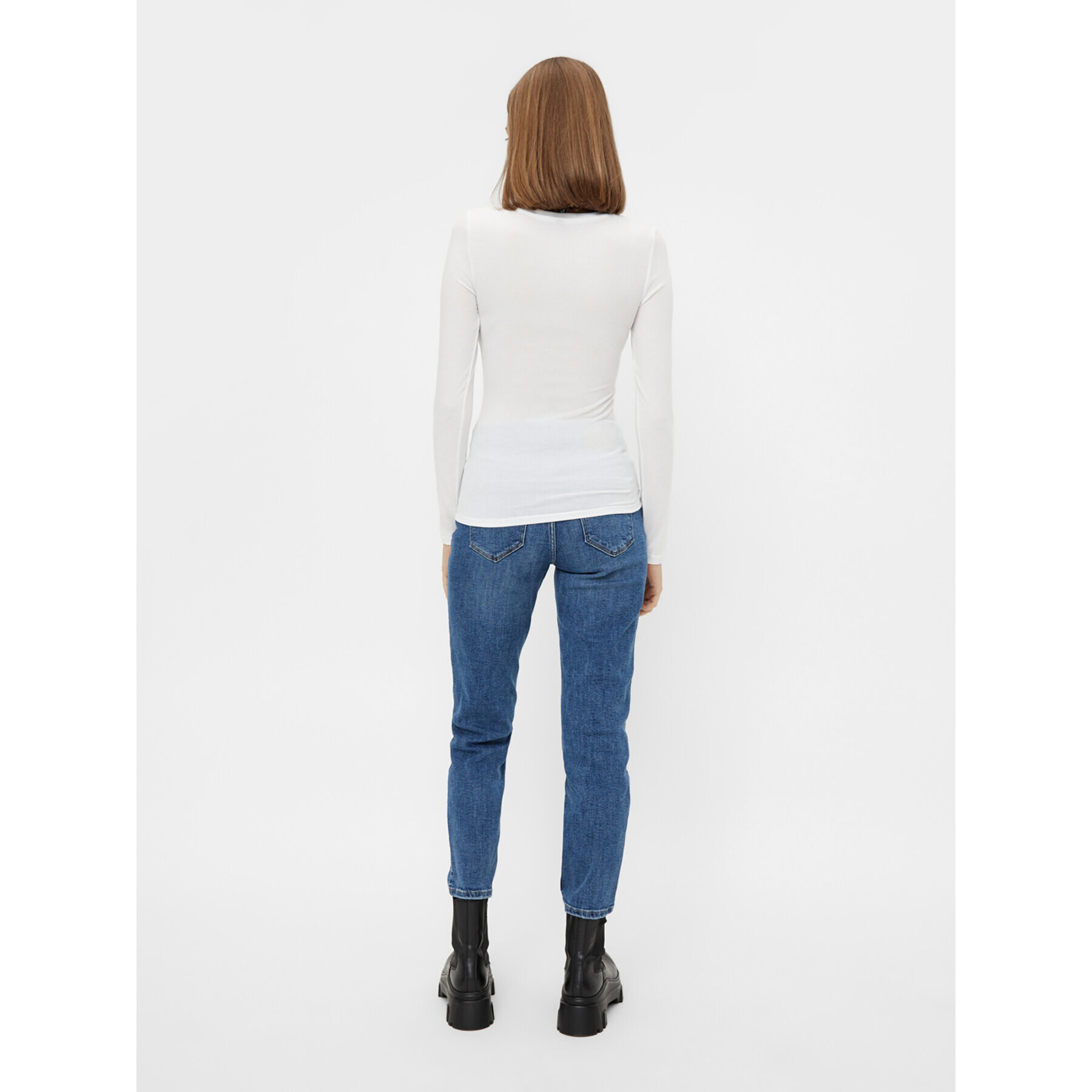 Pieces Блуза Pippi 17110548 Бял Slim Fit - Pepit.bg