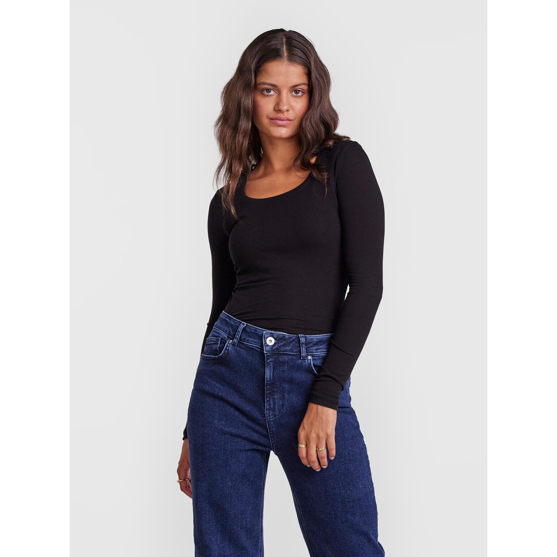 Pieces Блуза Pippi 17110548 Черен Slim Fit - Pepit.bg