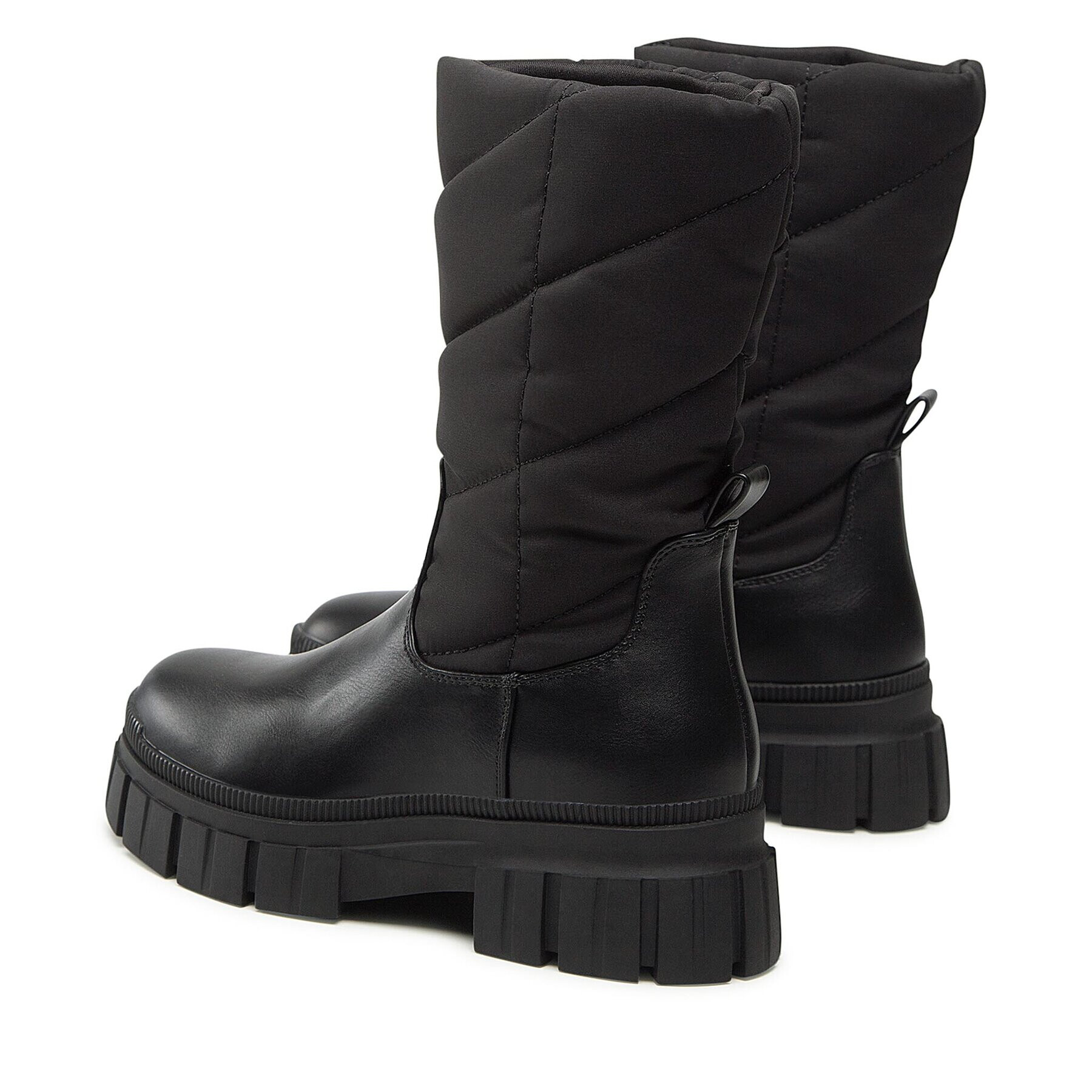 Pieces Боти Pcjulie Md High Padded Boot 17129244 Черен - Pepit.bg