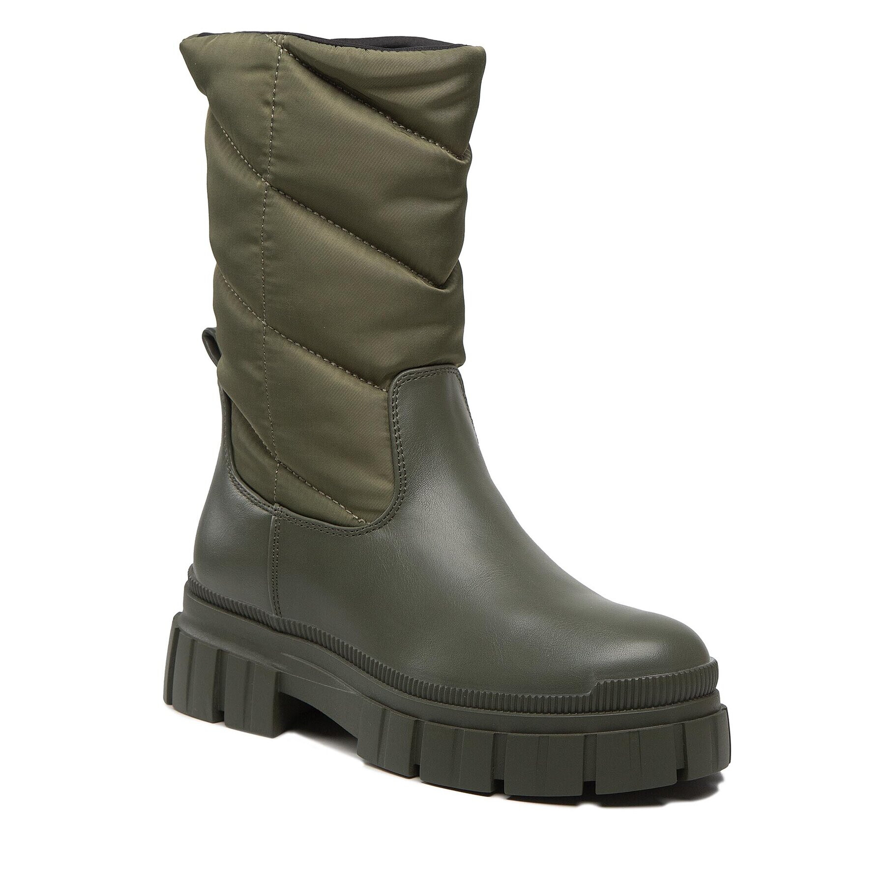 Pieces Боти Pcjulie Mid High Padded Boot 17129244 Каки - Pepit.bg