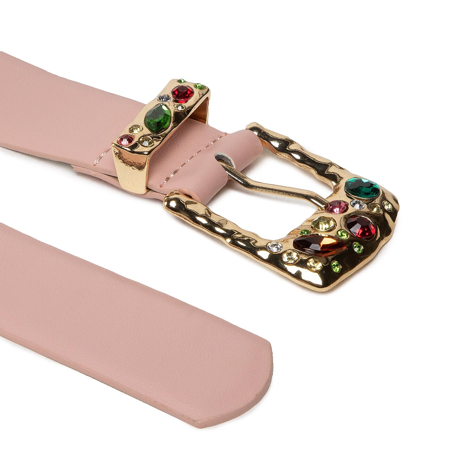 Pieces Дамски колан Pcanemarie Stone Jeans Belt Розов - Pepit.bg