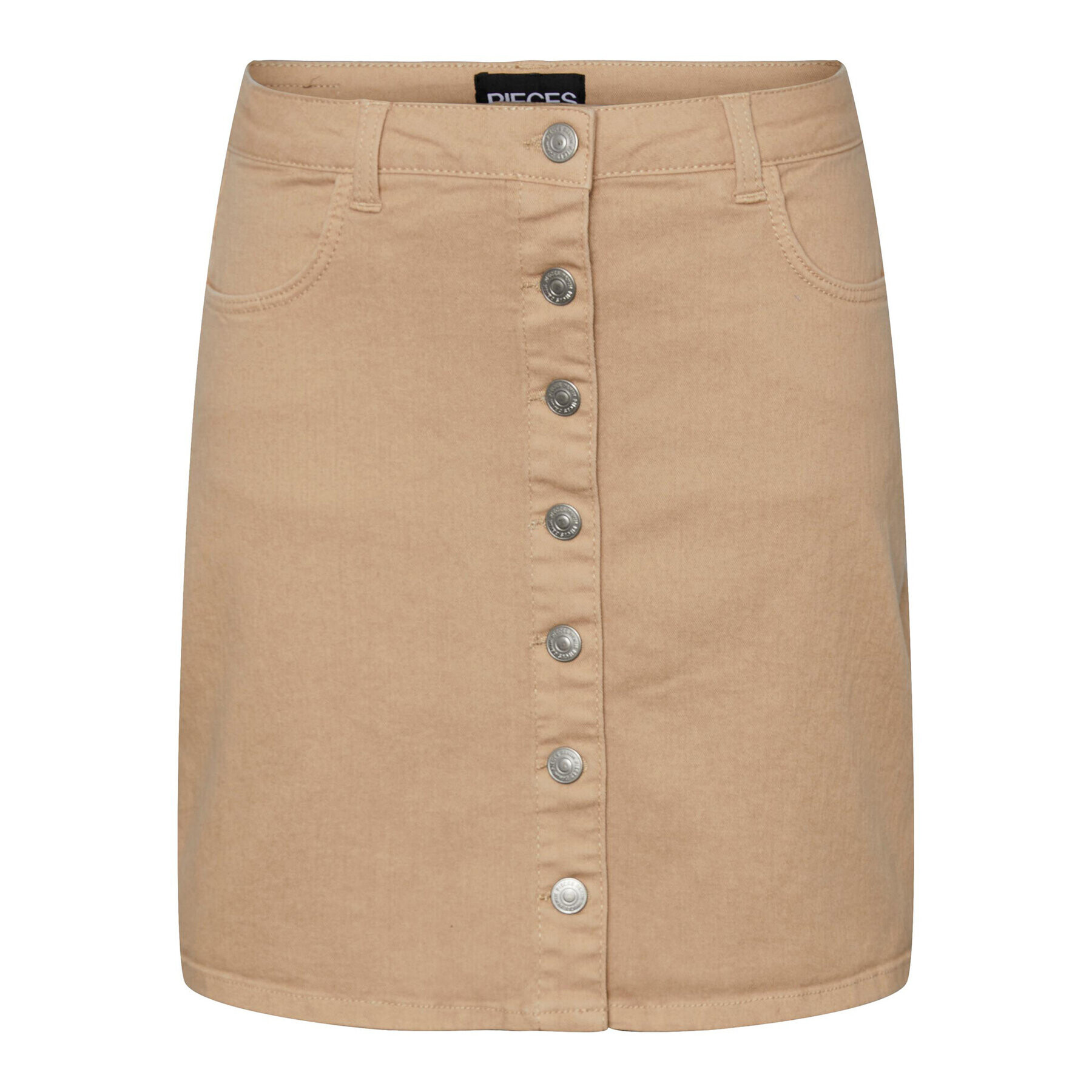 Pieces Дънкова пола 17126258 Бежов Regular Fit - Pepit.bg