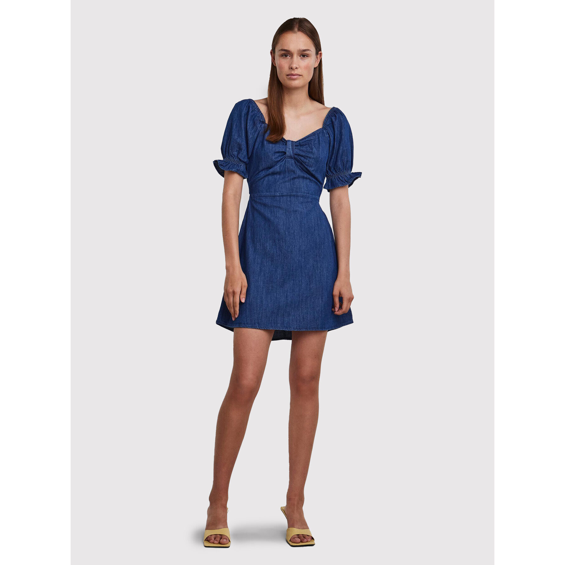 Pieces Дънкова рокля Hope 17125595 Тъмносин Regular Fit - Pepit.bg