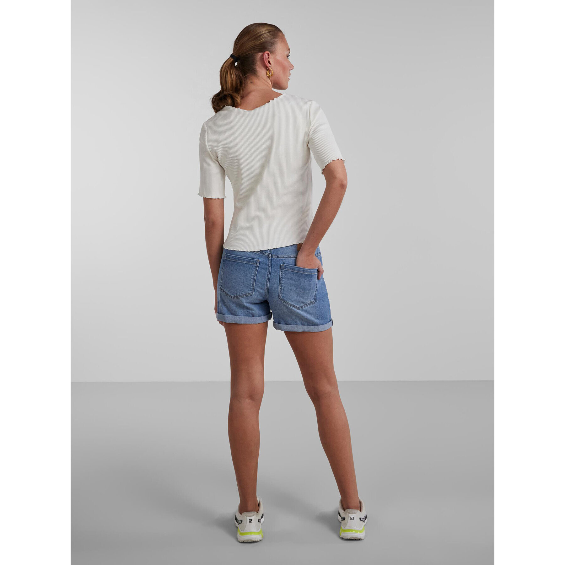 Pieces Дънкови шорти 17134166 Син Regular Fit - Pepit.bg