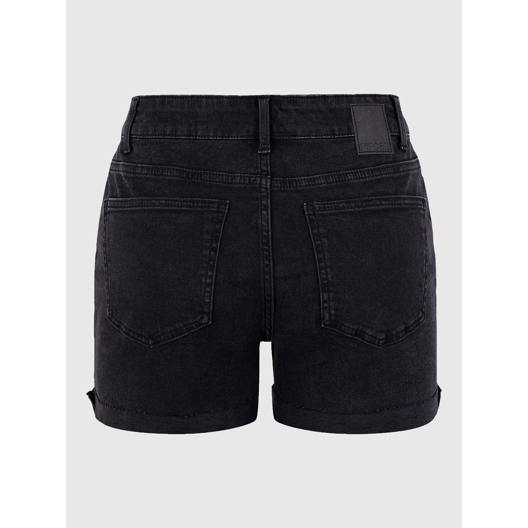Pieces Дънкови шорти Lisa 17112539 Черен Regular Fit - Pepit.bg
