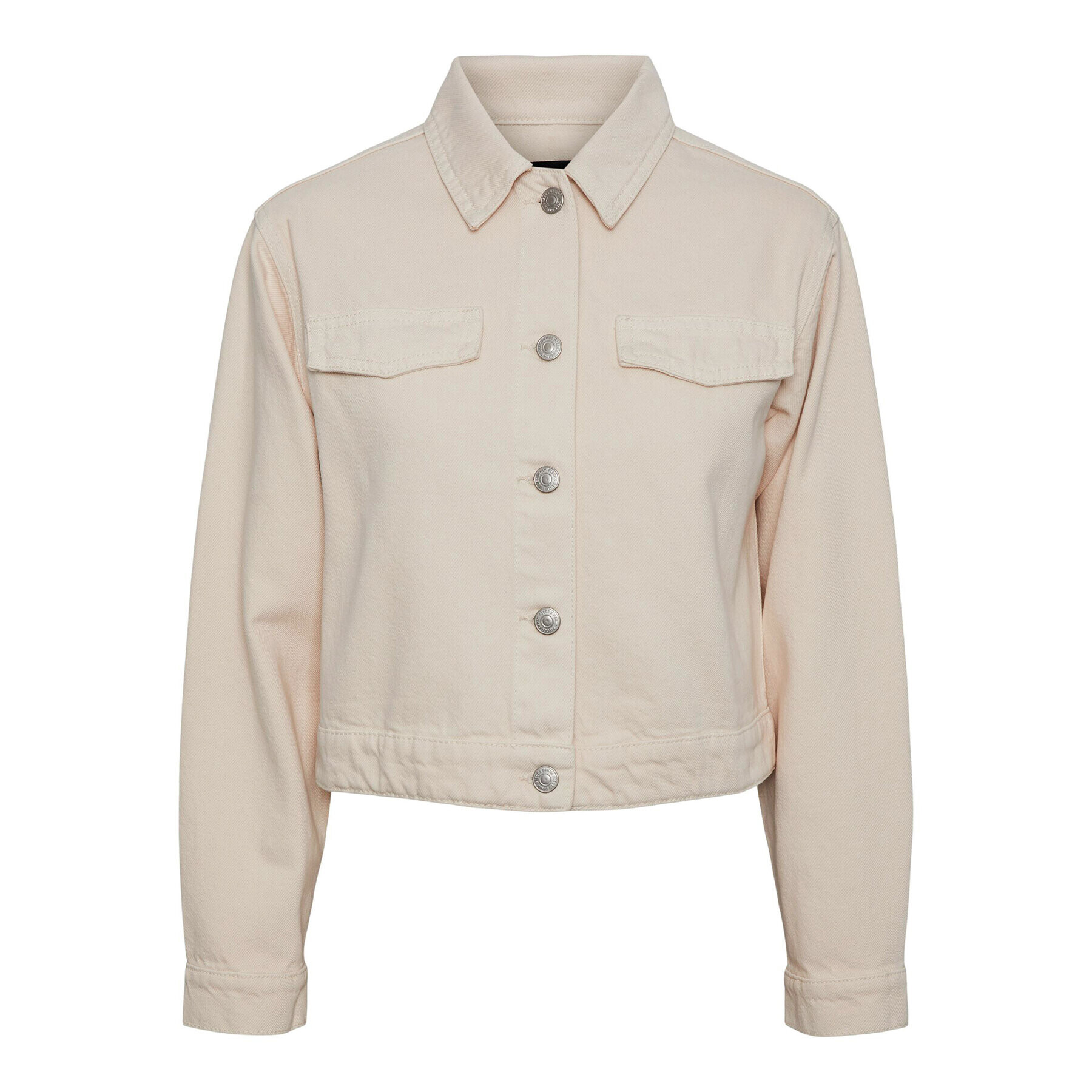 Pieces Дънково яке 17133488 Бежов Regular Fit - Pepit.bg