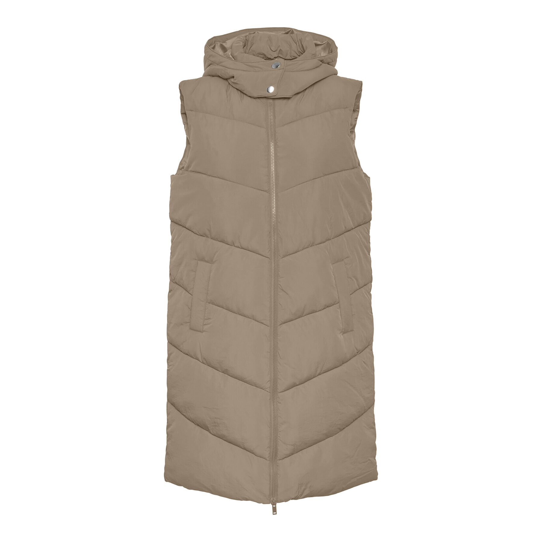 Pieces Елек Jamilla 17131106 Бежов Regular Fit - Pepit.bg