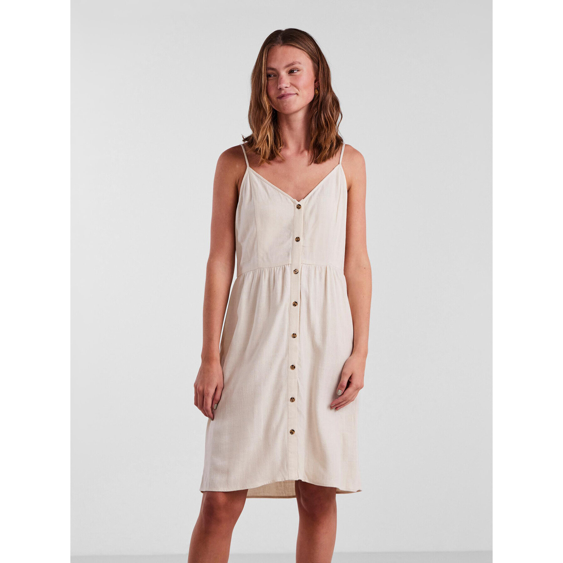 Pieces Ежедневна рокля 17132924 Екрю Regular Fit - Pepit.bg