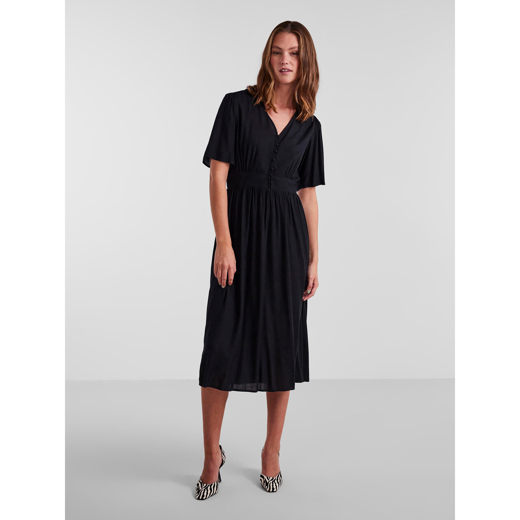Pieces Ежедневна рокля 17133688 Черен Regular Fit - Pepit.bg
