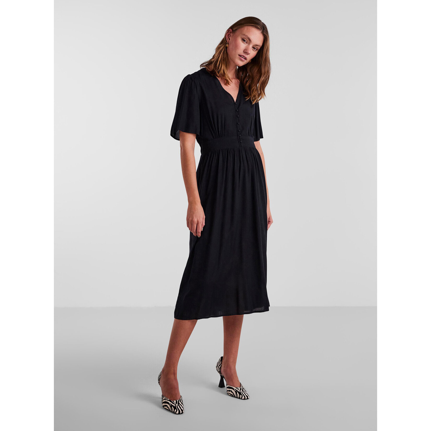 Pieces Ежедневна рокля 17133688 Черен Regular Fit - Pepit.bg