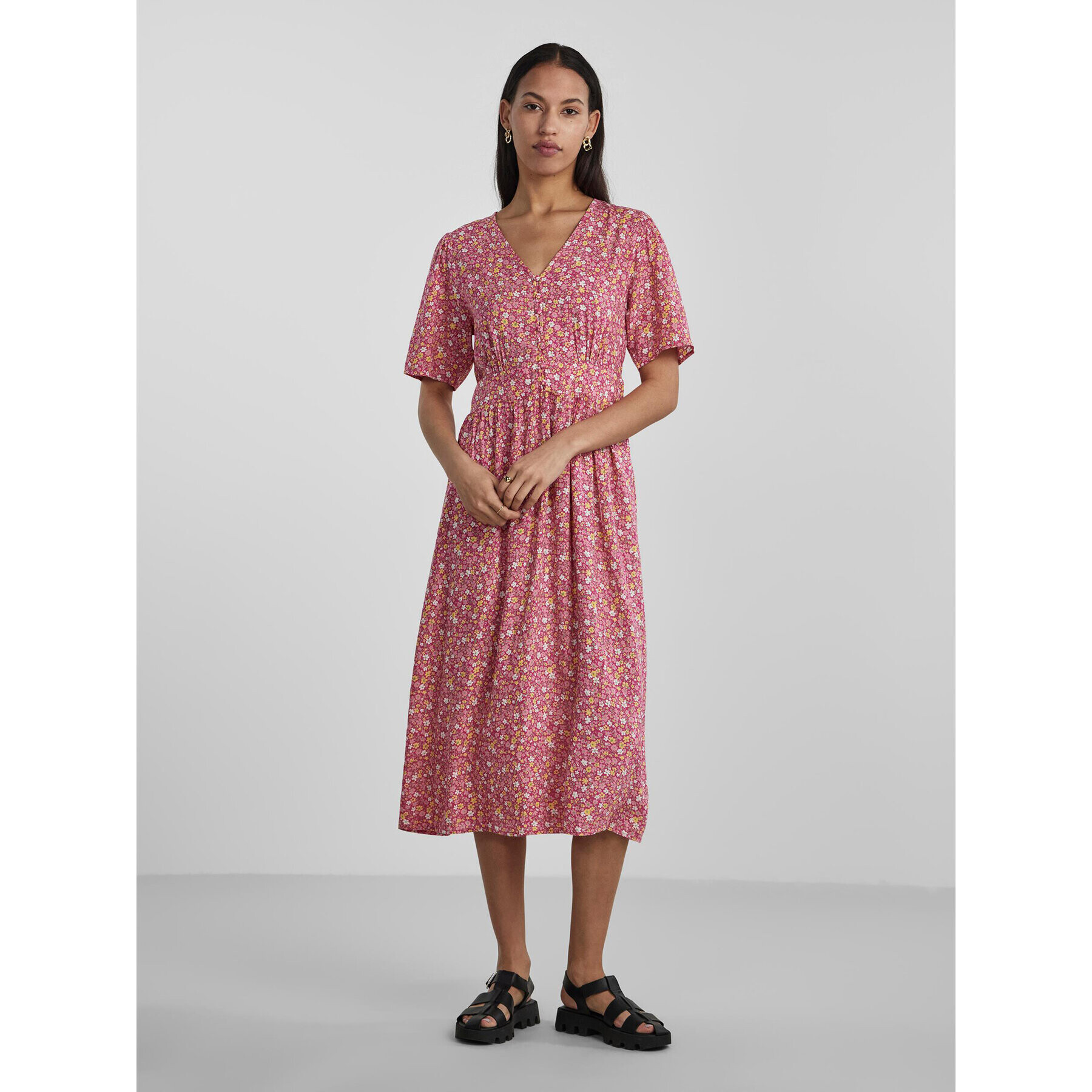 Pieces Ежедневна рокля 17133688 Розов Regular Fit - Pepit.bg